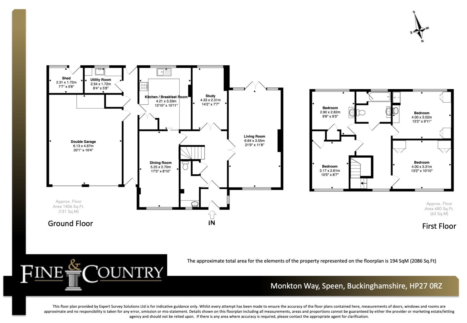 1, Monkton Way, Princes Risborough floorplan