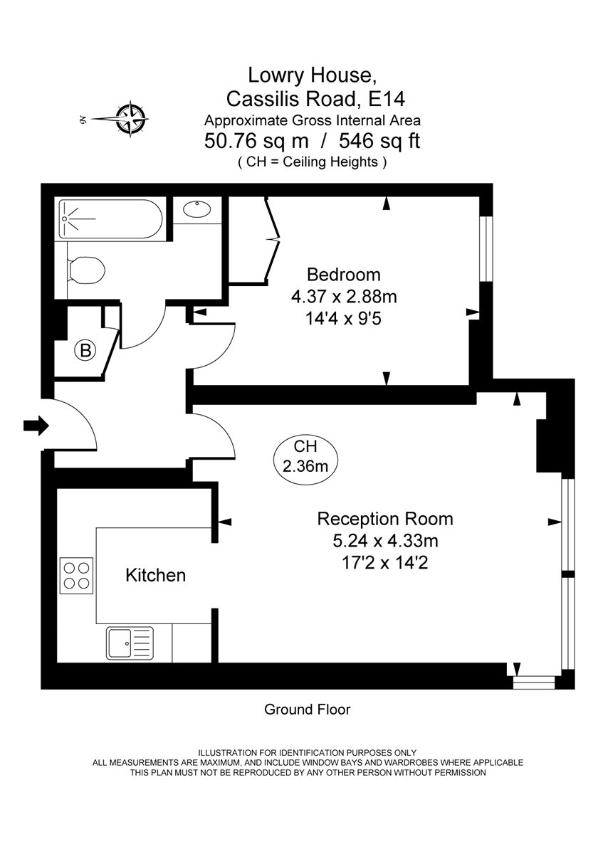 1 Bedrooms Flat to rent in Lowry House, Canary Central E14