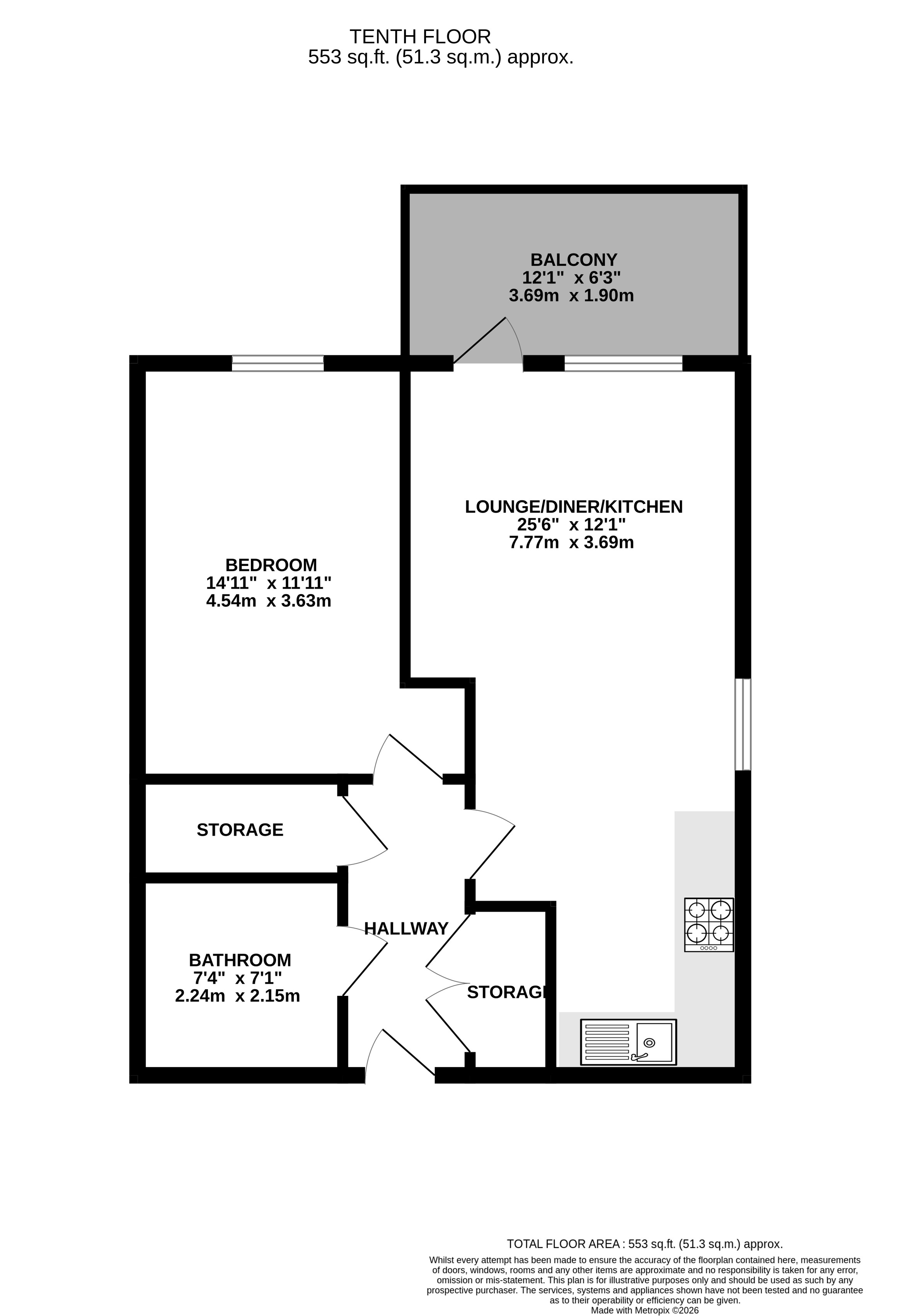 Flat 160 Catimor House, 47, Cranton Avenue, Greater London floorplan