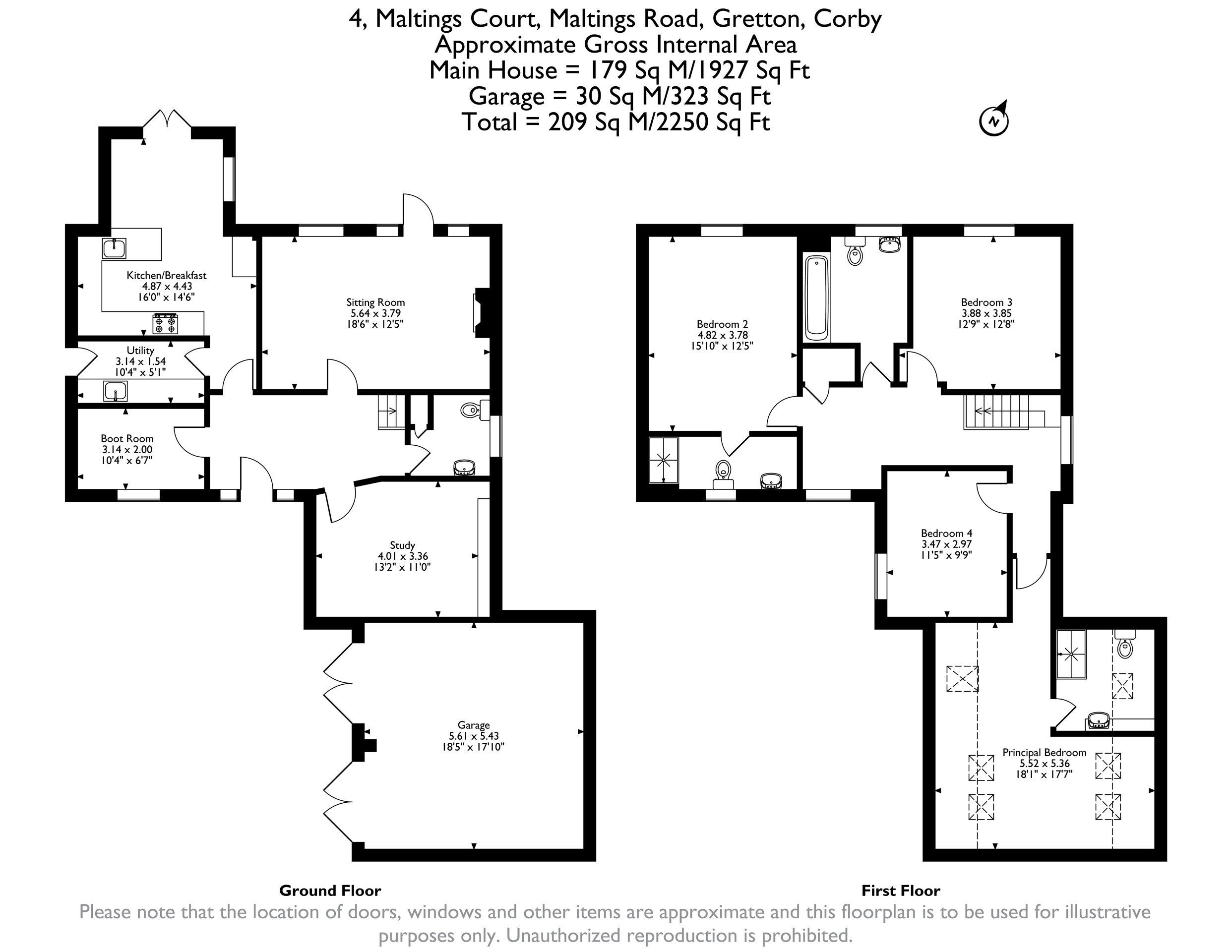 4, Maltings Court, Corby floorplan
