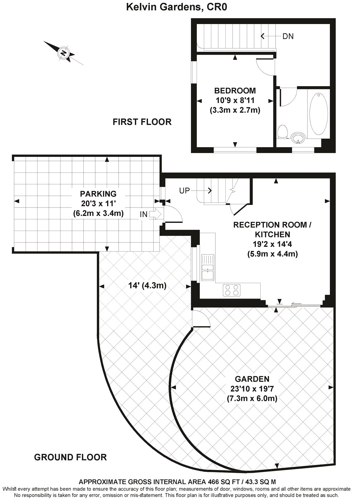 102, Kelvin Gardens, Croydon floorplan