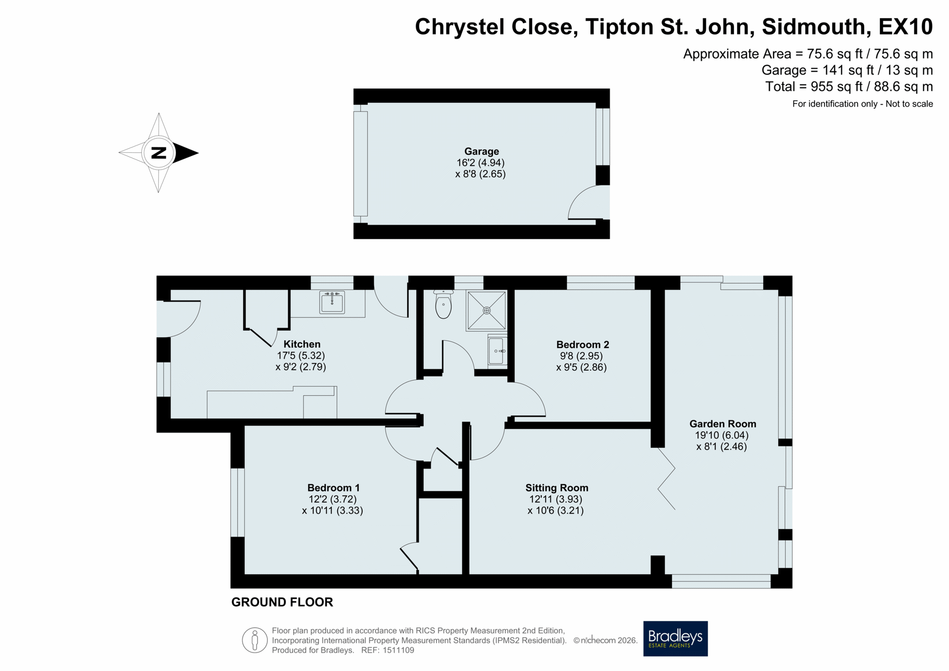 1, Chrystel Close, Sidmouth floorplan