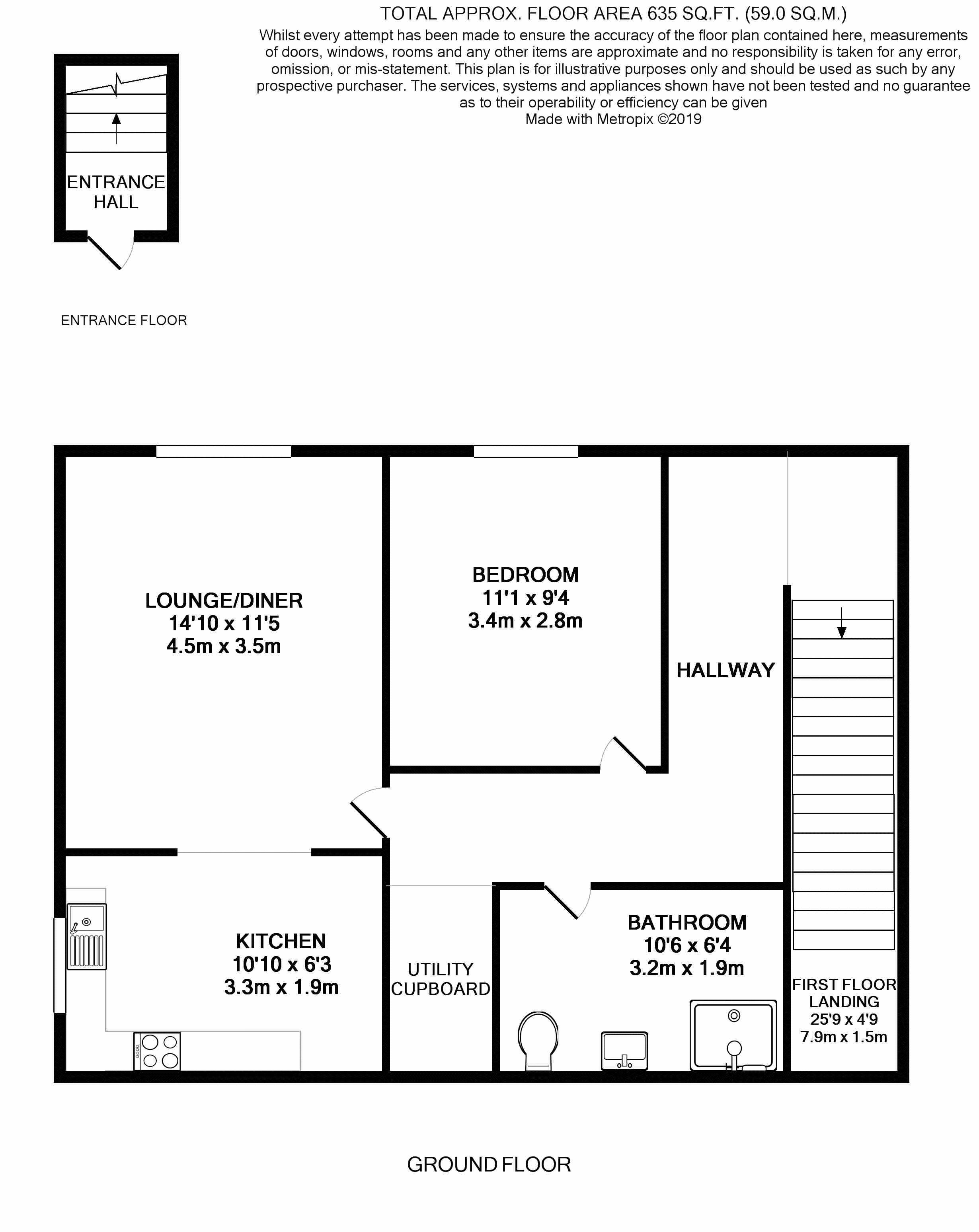 1 Bedrooms Maisonette for sale in The Woodlands, Smallfield, Horley RH6