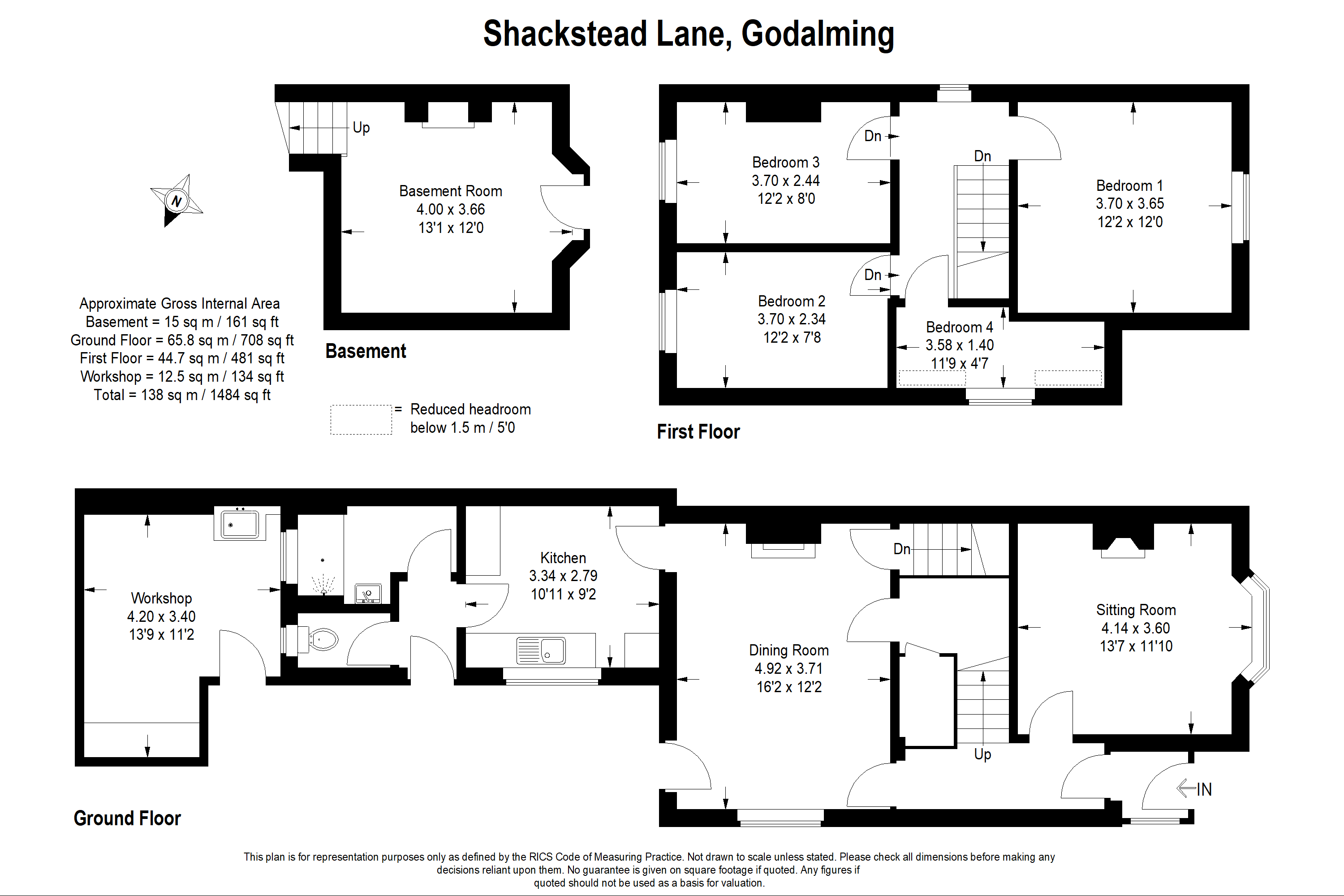 15, Shackstead Lane, Godalming floorplan
