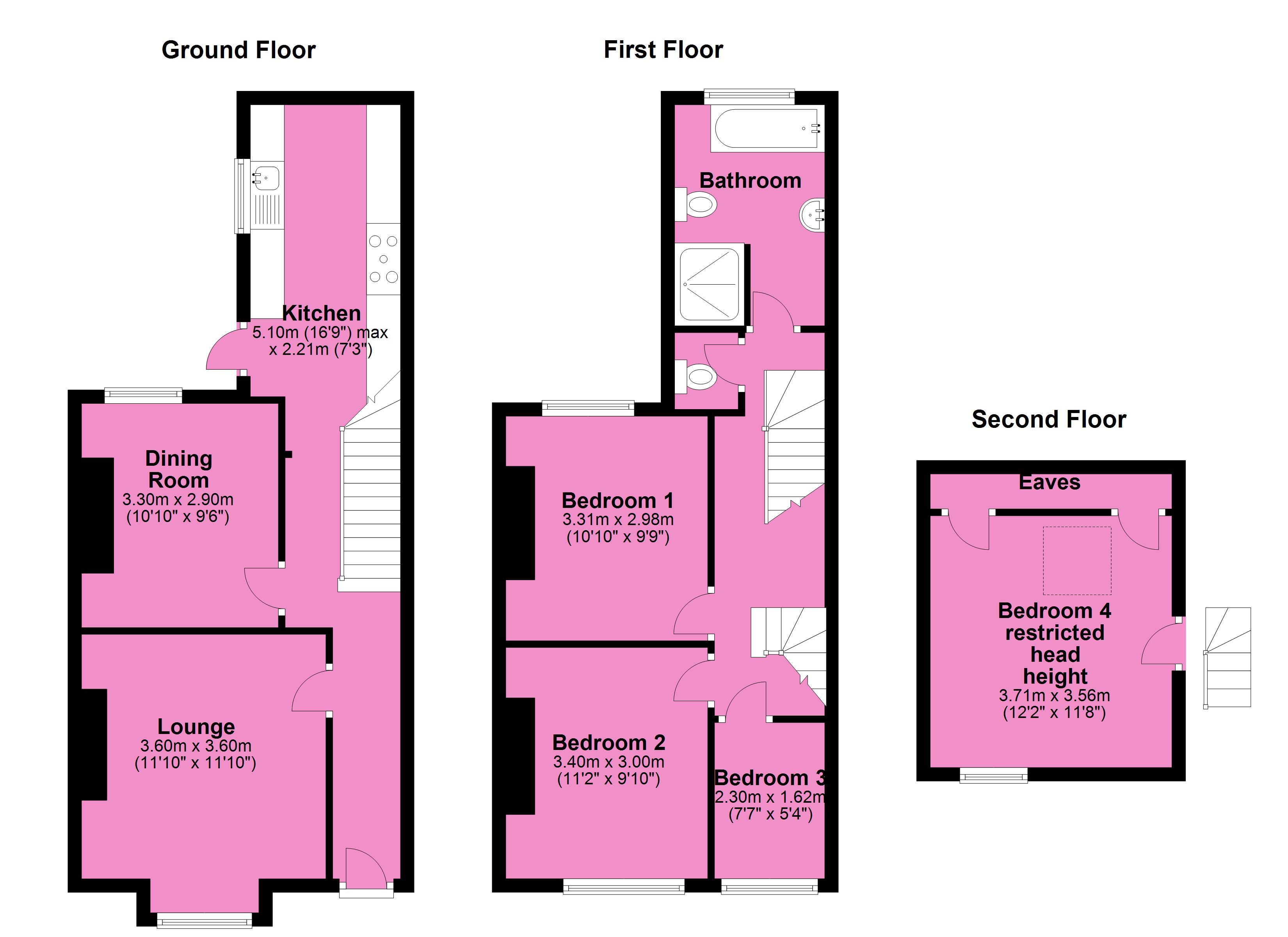 4 Bedrooms Terraced house to rent in Bampton Street, Minehead TA24
