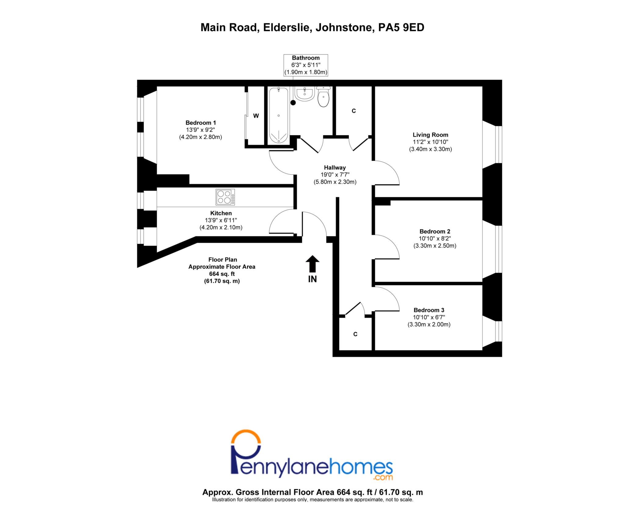 Main Road, Elderslie PA5, 3 bedroom flat for sale 61438447