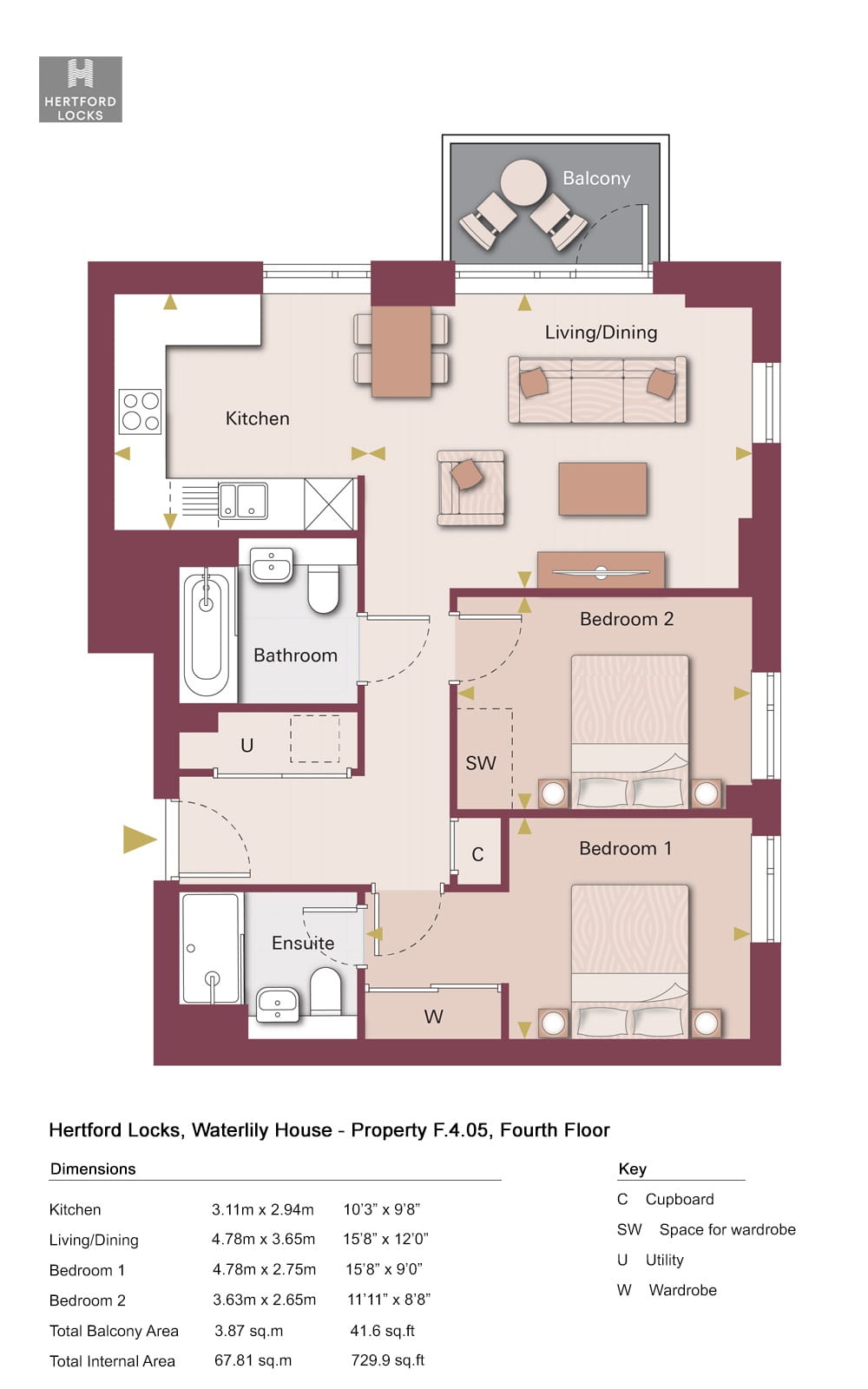 F.4.05, Hertford, Sg13 7Aq, Hertford floorplan