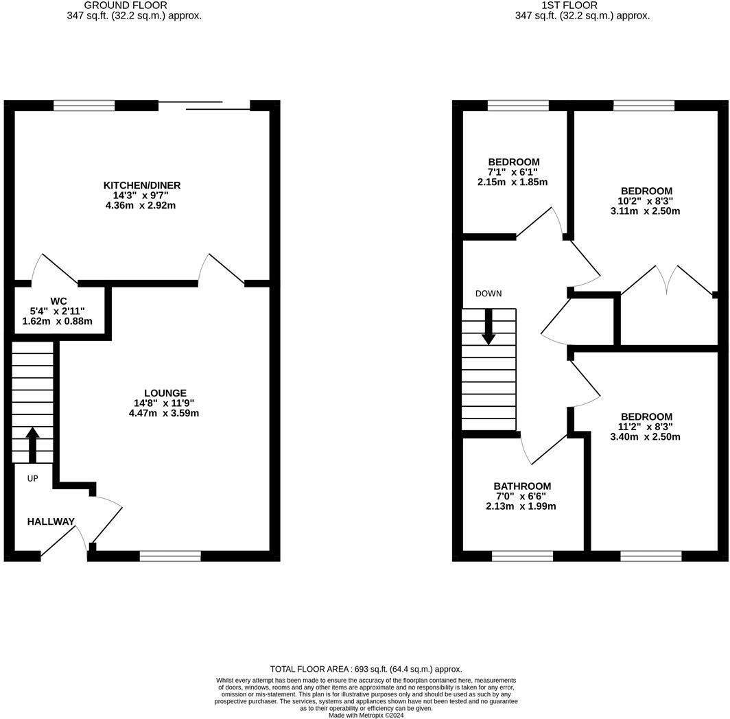 37, Lowry Close, Corby floorplan
