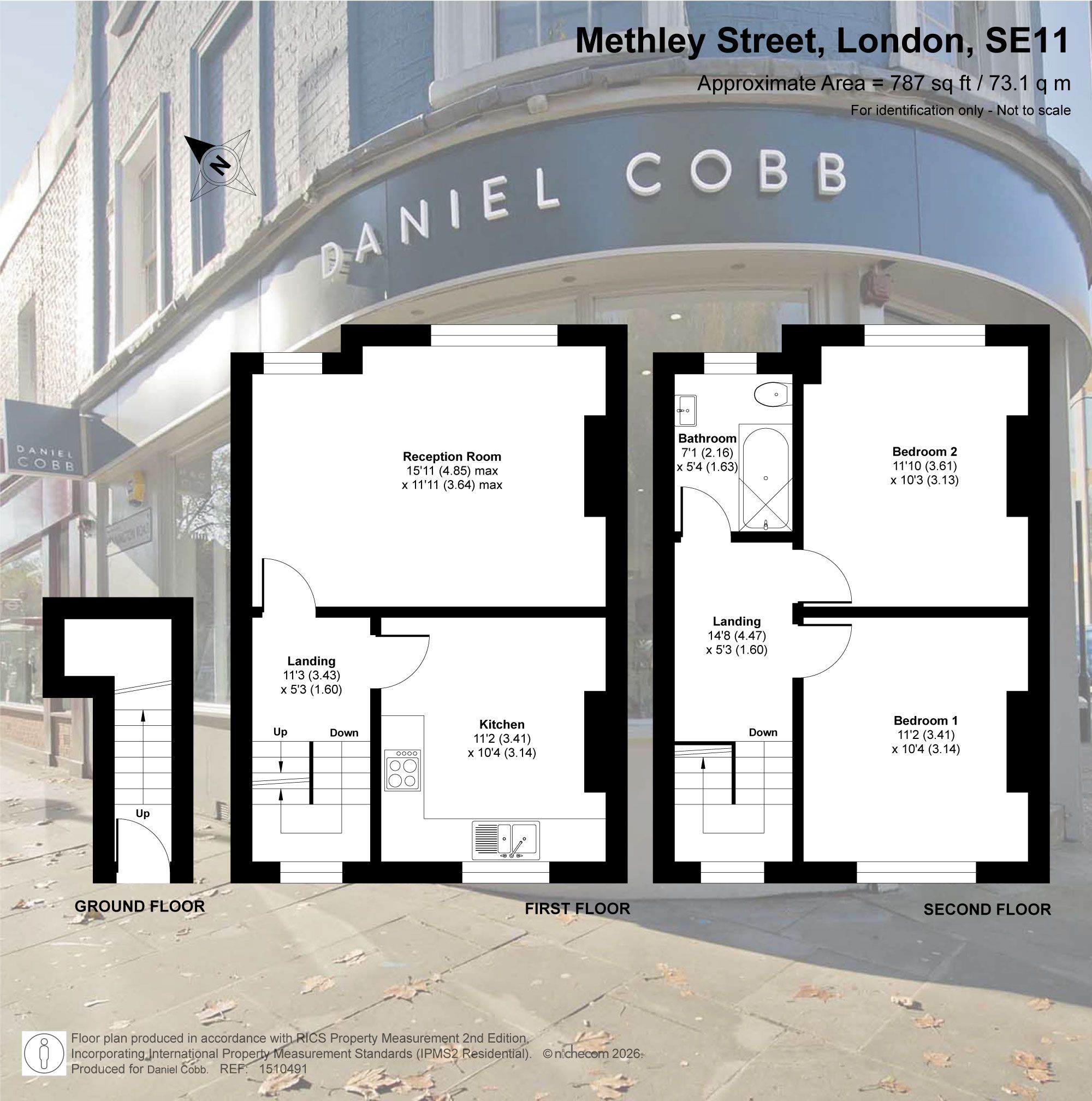Upper Floor Flat, 15 Methley Street, London floorplan