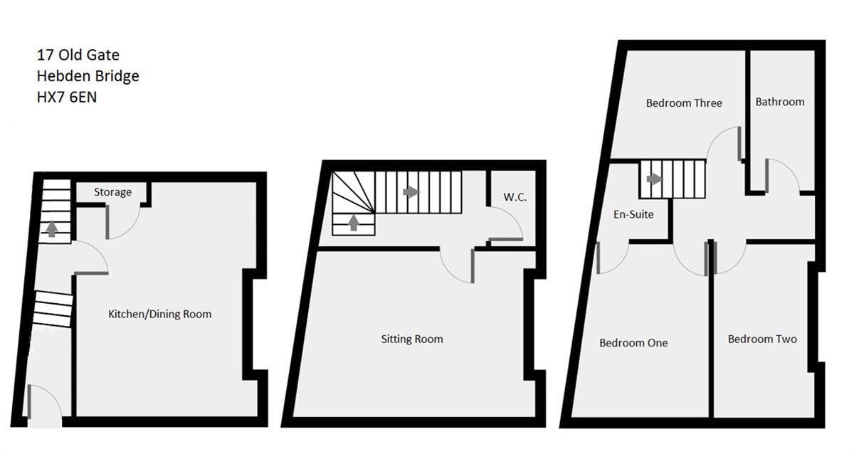 3 Bedrooms Town house to rent in Old Gate, Hebden Bridge HX7