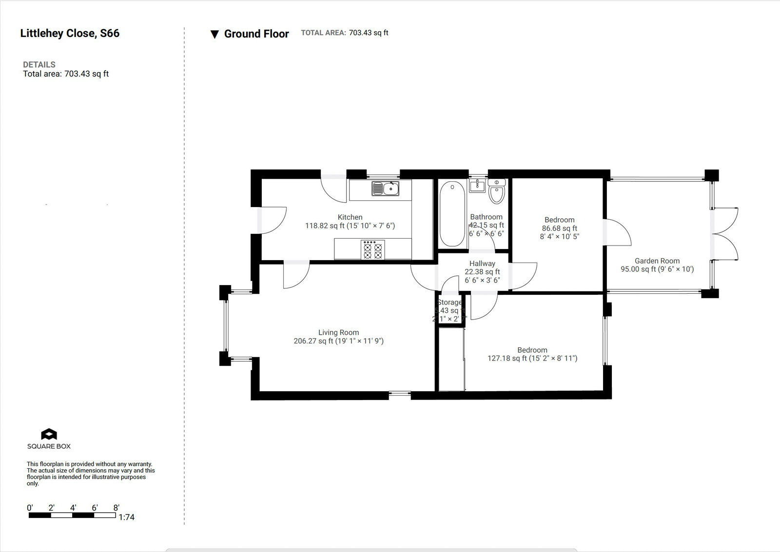 20, Littlehey Close, Rotherham floorplan