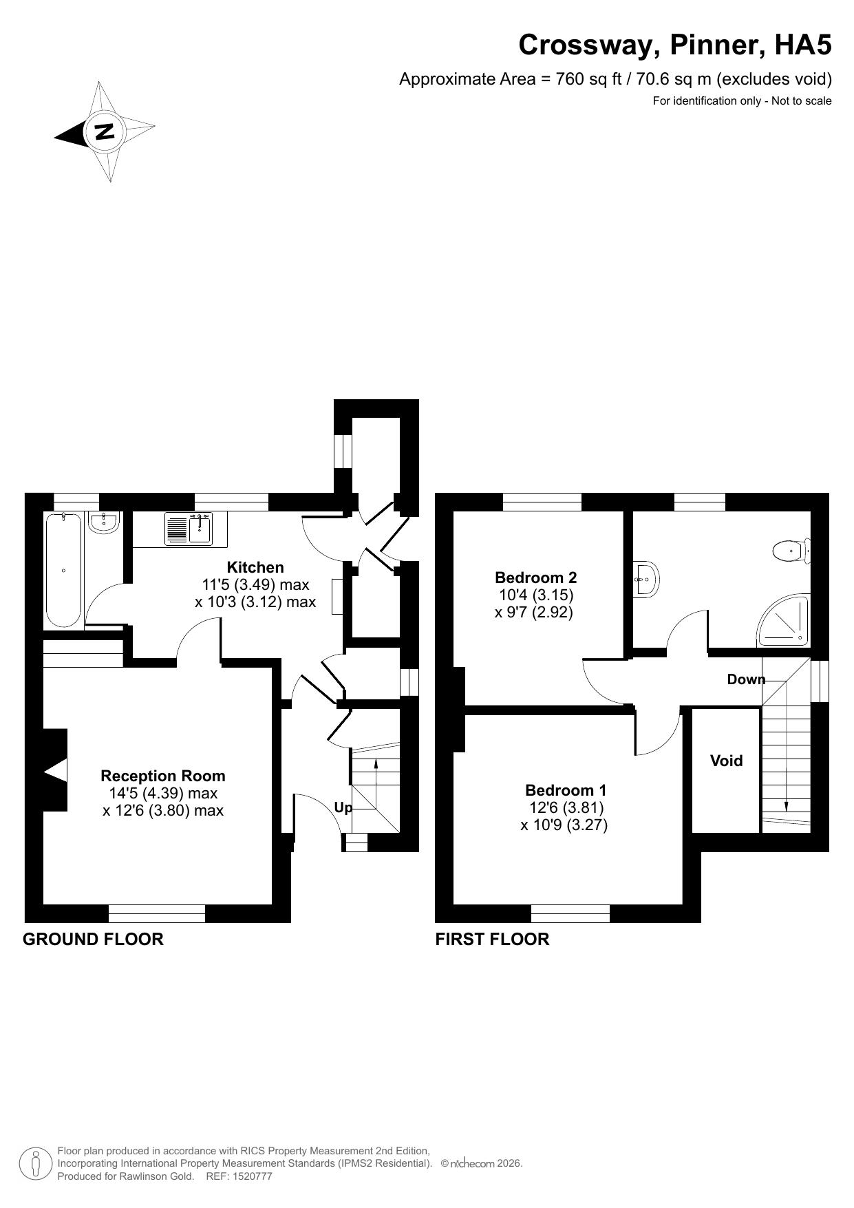 21, Crossway, Pinner floorplan