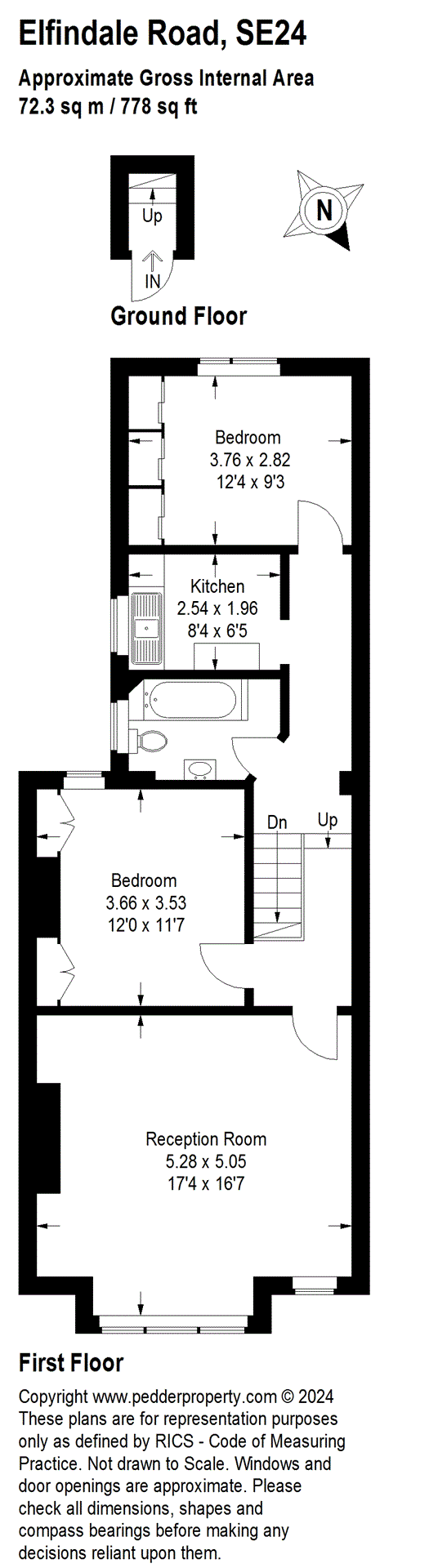 Elfindale Road, Herne Hill, London SE24, 2 bedroom flat for sale