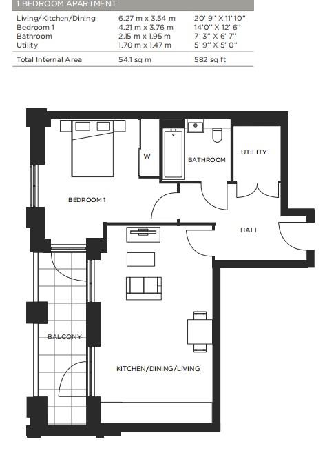 Flat 13, Watsonia Court, 3 Westray Drive, London floorplan