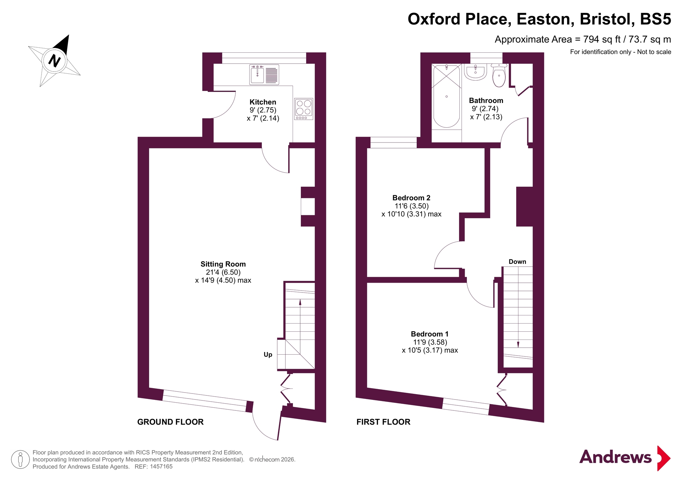 6, Oxford Place, Bristol floorplan