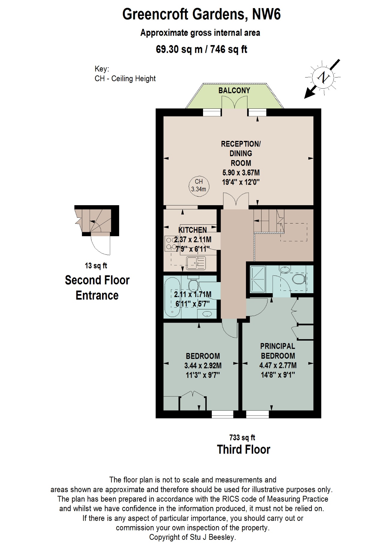 Greencroft Gardens, London floorplan