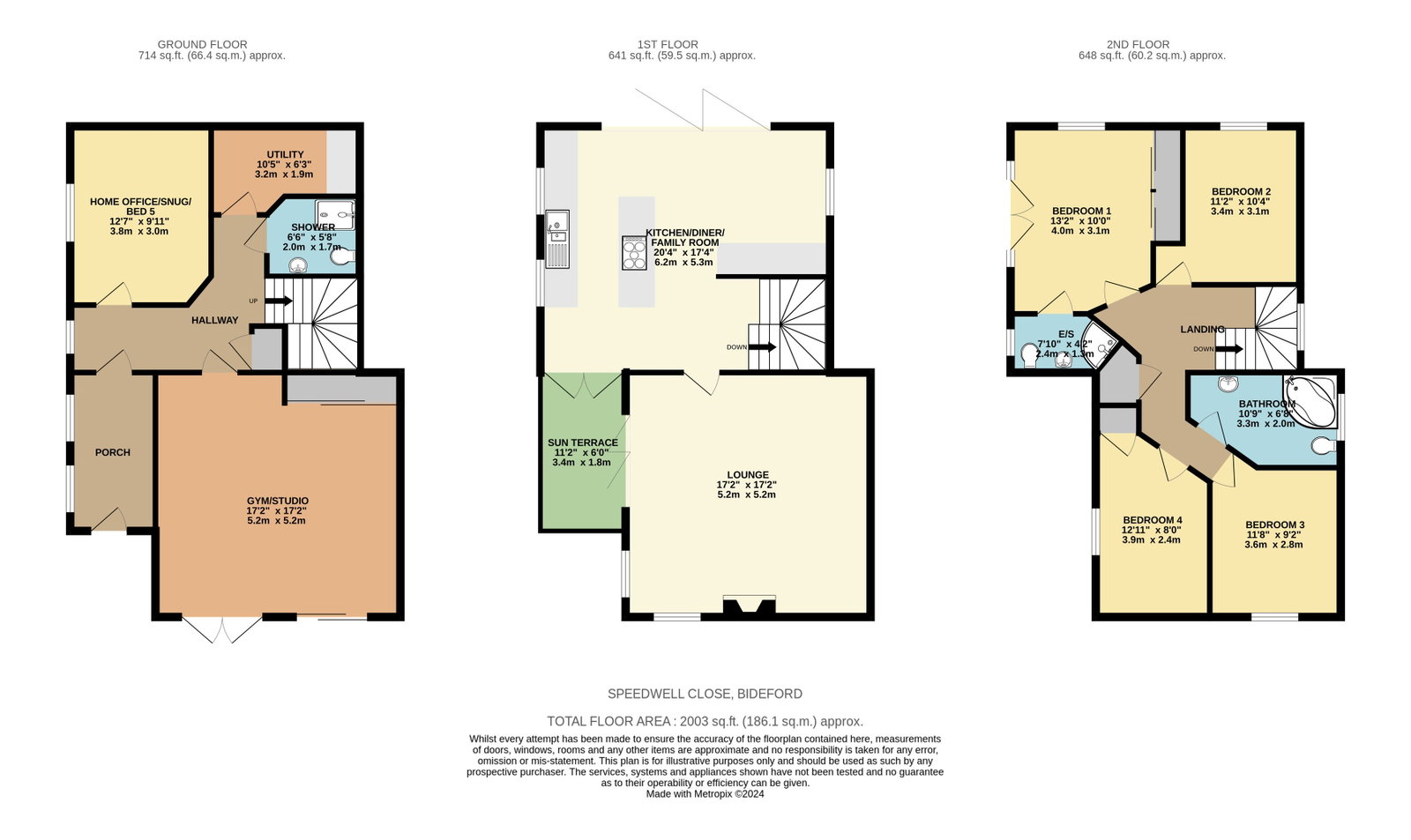 4 Speedwell Close, Bideford floorplan