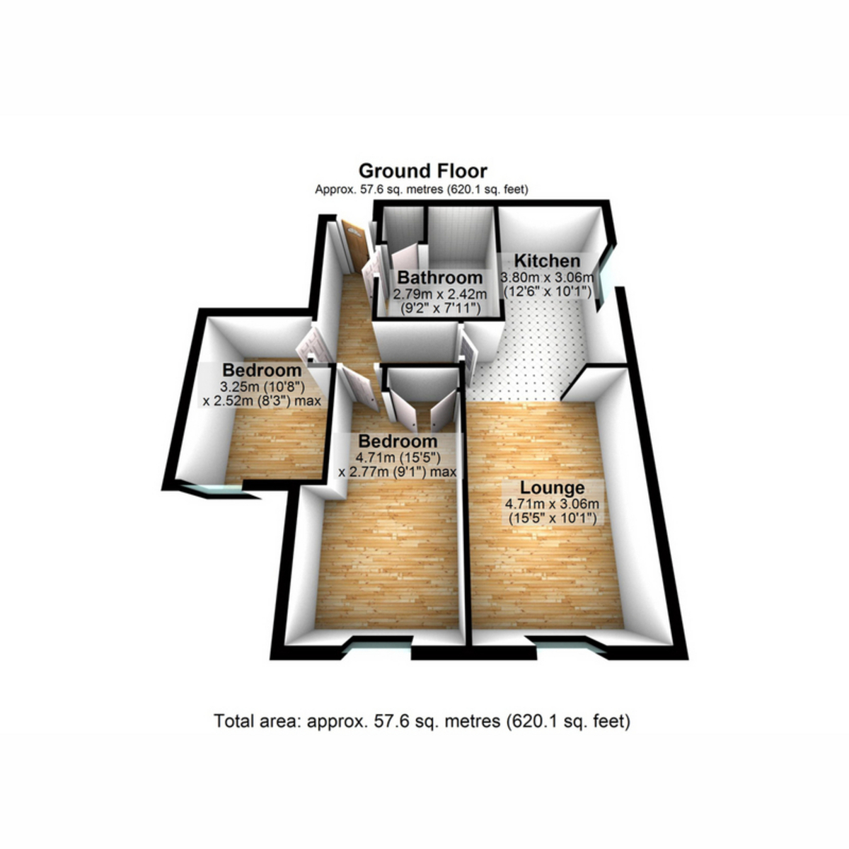 Flat 18, 50, Crown Hill, Rayleigh floorplan