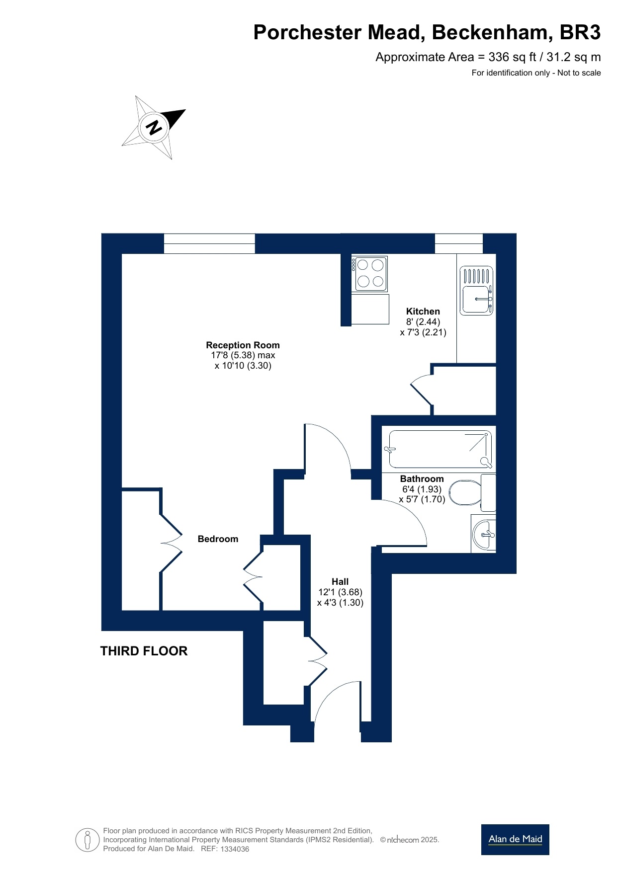 Flat 21, Keats House,, Porchester Mead, Beckenham floorplan