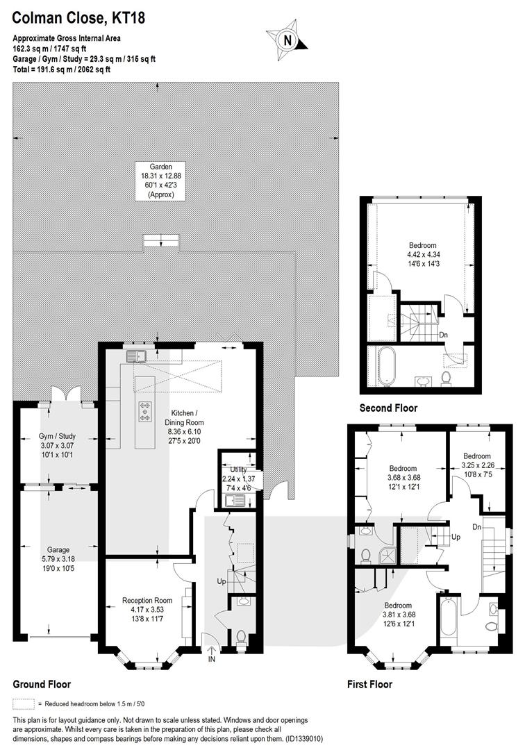 5, Colman Close, Epsom floorplan