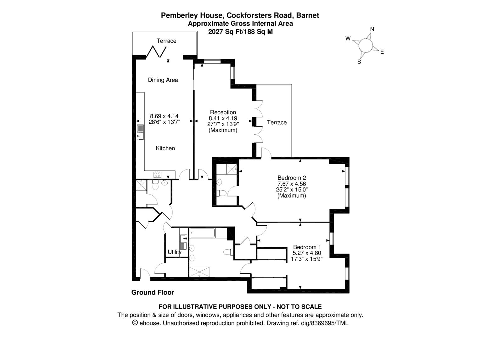 2 Bedrooms Flat to rent in Cockfosters Road, Hadley Wood EN4