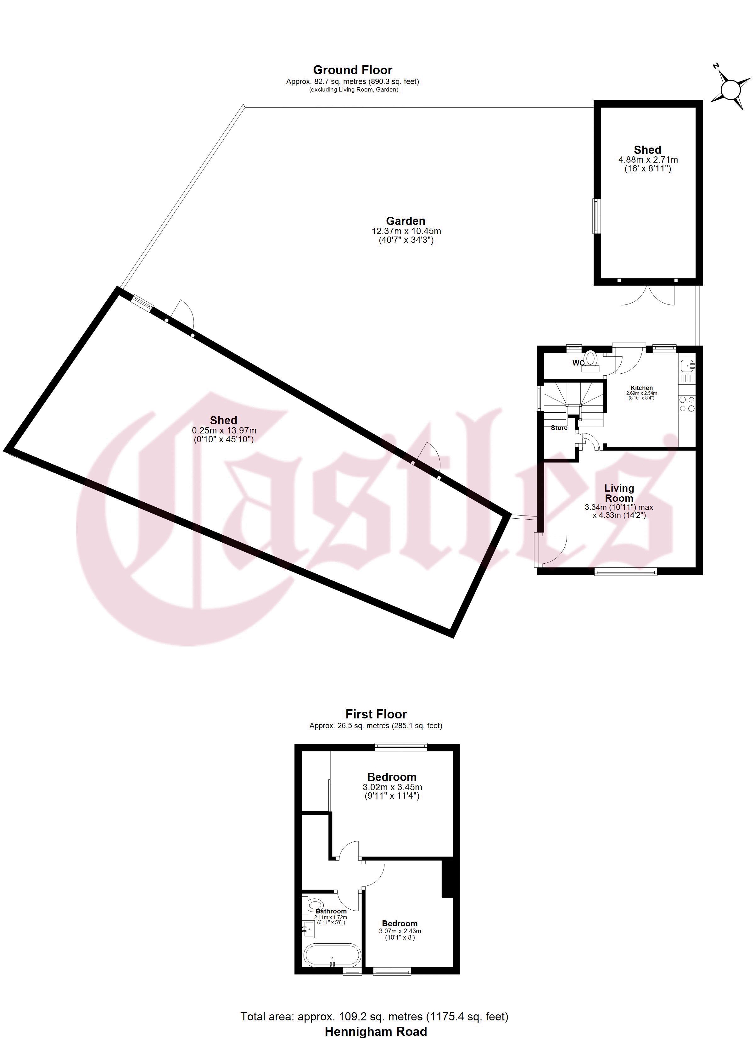 100, Henningham Road, London floorplan