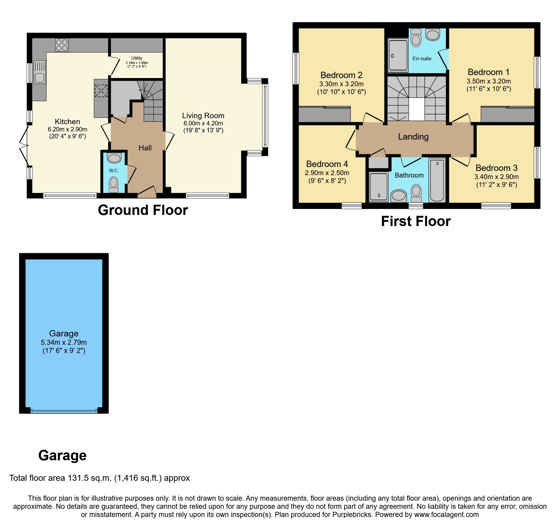 73, Zouche Way, Leicester floorplan