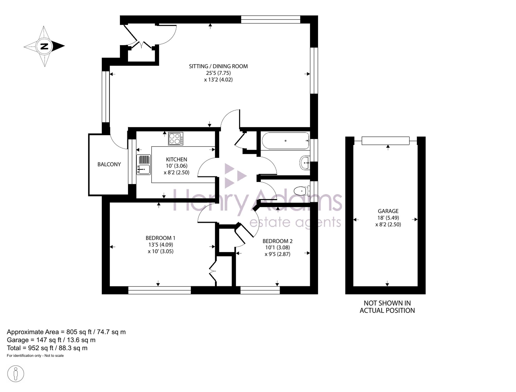 Flat 10, Summersdale Court The Drive, Chichester floorplan