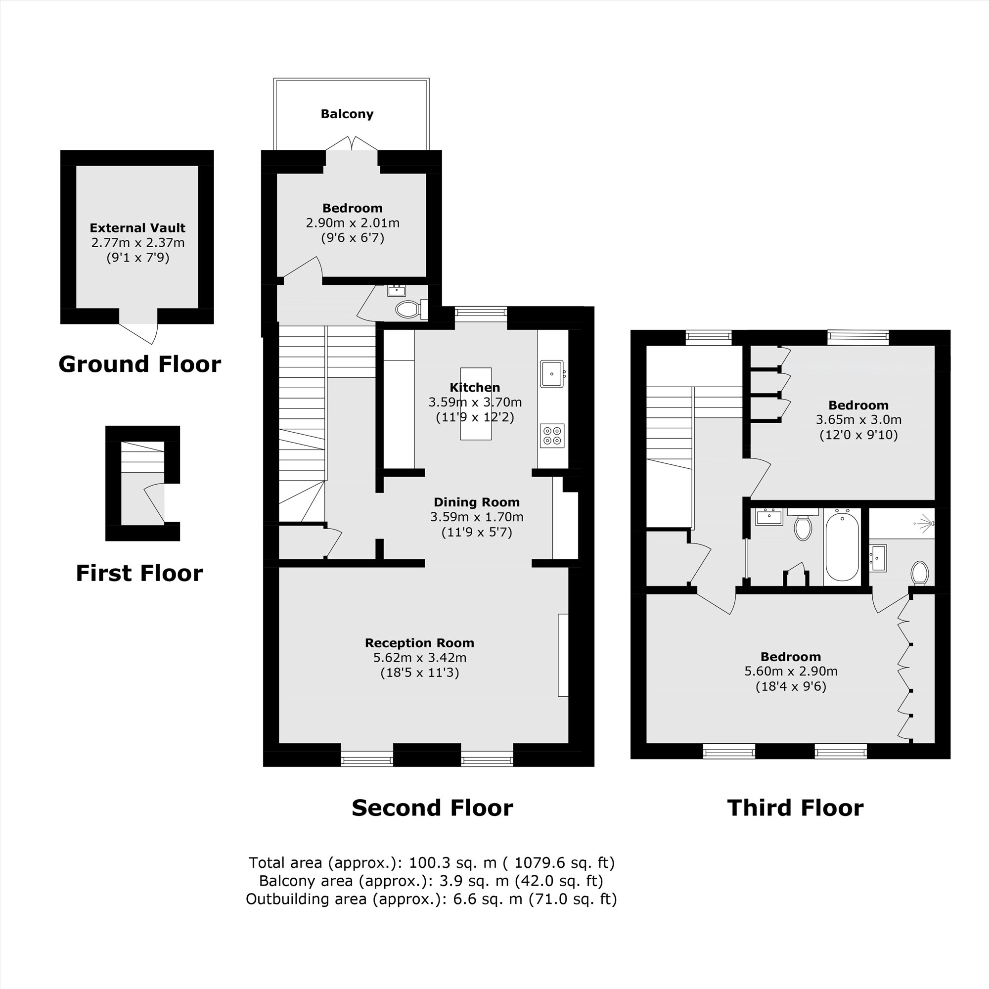 Flat 3, 88, Tachbrook Street, London floorplan