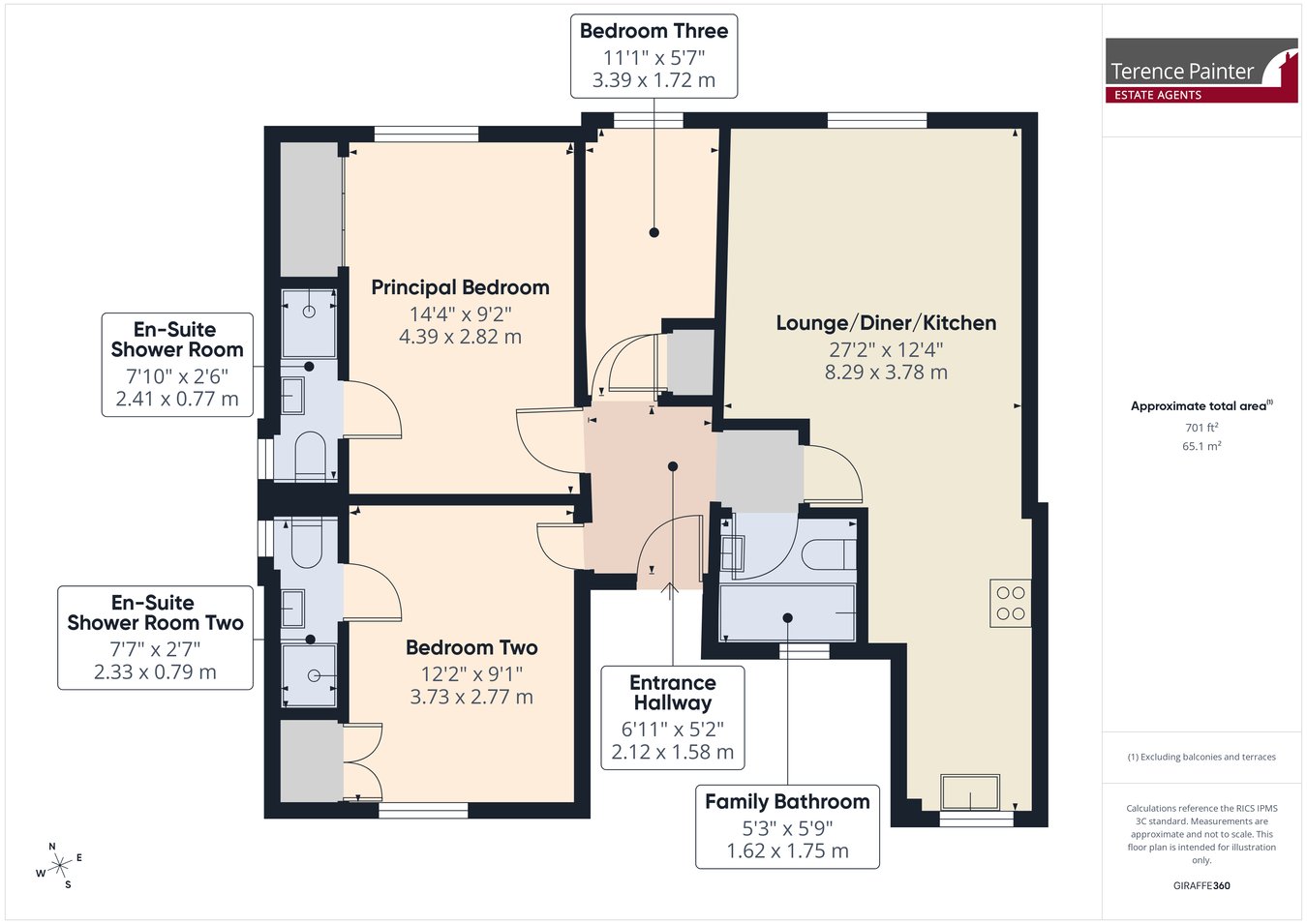 Flat 5, 7, Chandos Square, Broadstairs floorplan