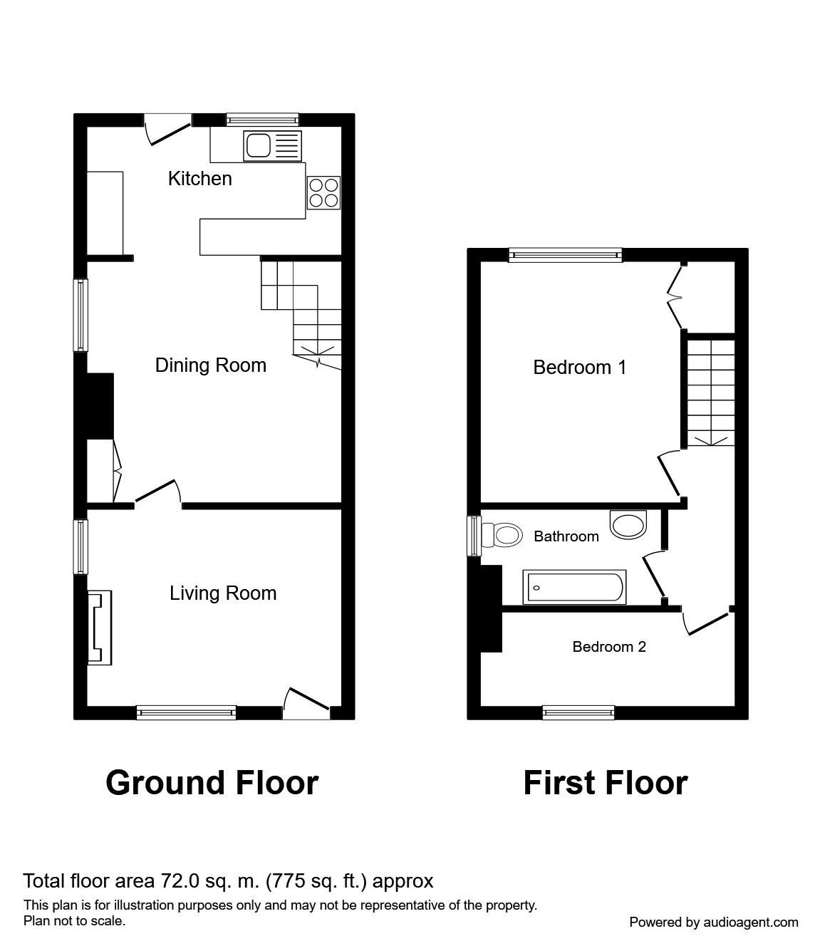 2 Bedrooms Terraced house for sale in Buxton Road, Macclesfield SK11