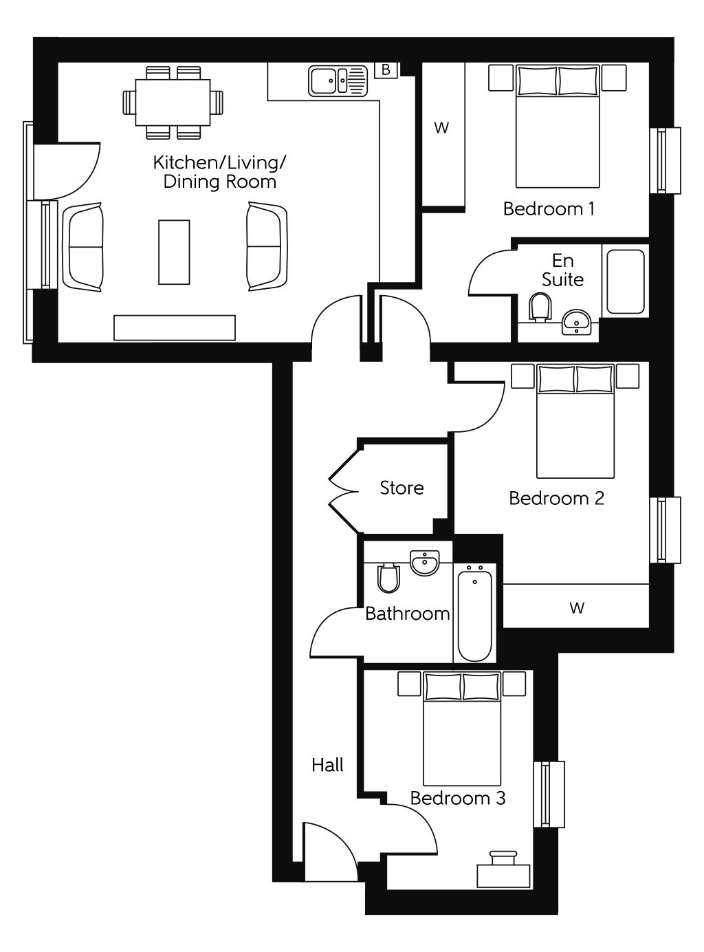 8, 9 Liberty Court, Greenhithe floorplan