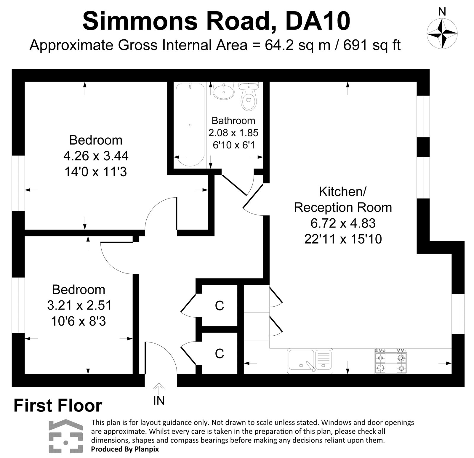 6, Simmons Road, Swanscombe floorplan