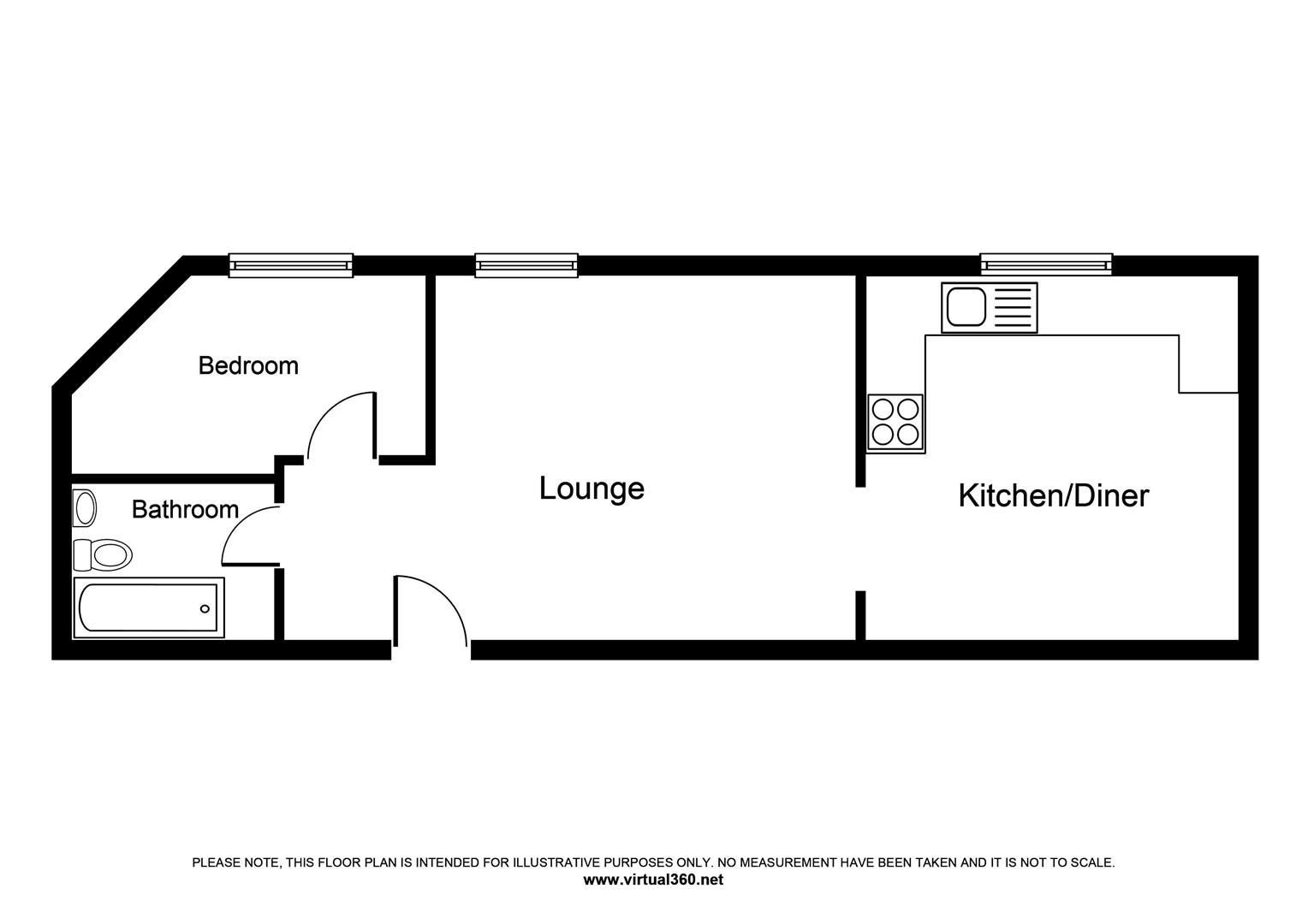 Flat 3, 14-16 Westgate Street, Cornwall floorplan