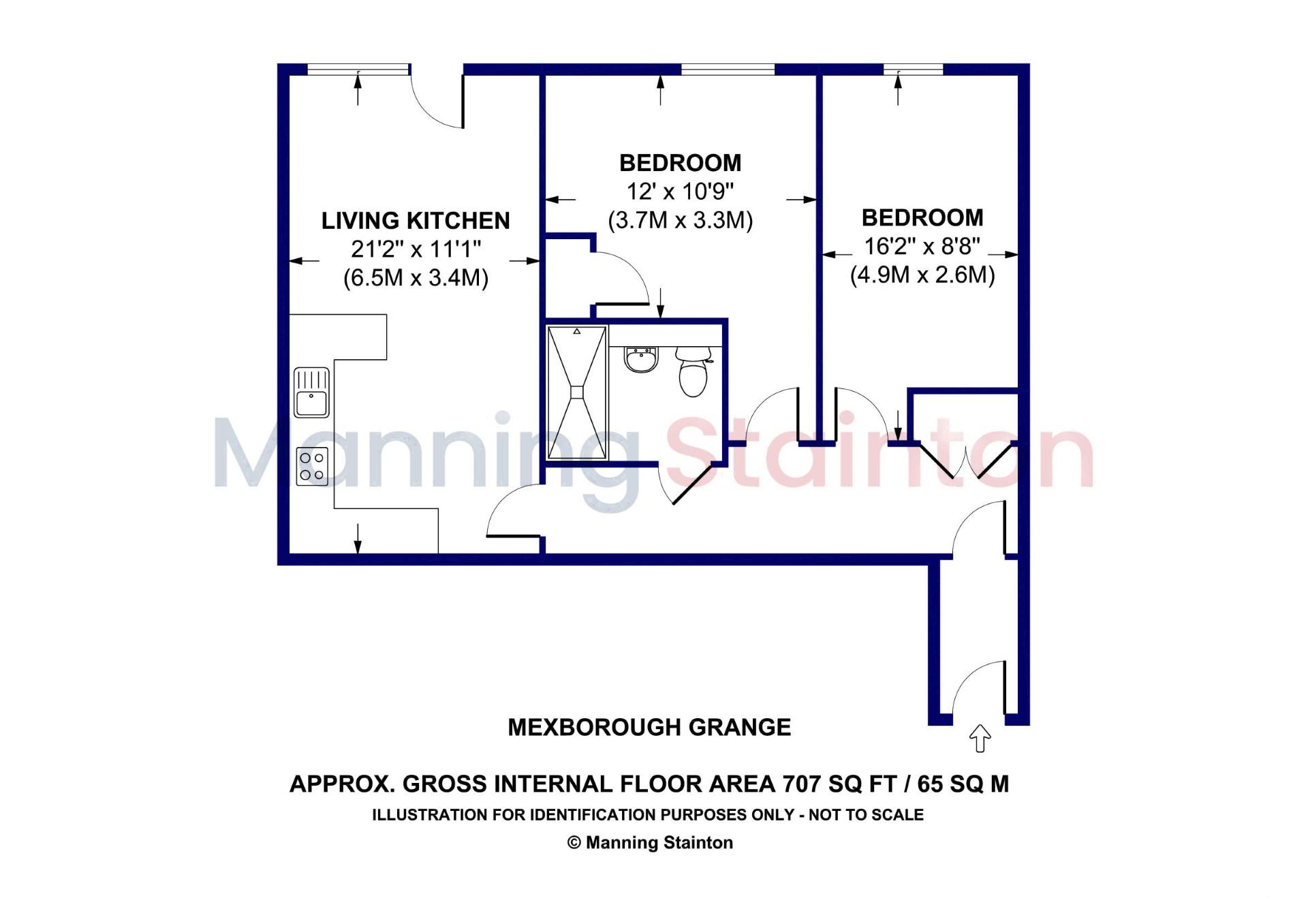 15, Mexborough Grange, 41, Main Street, Leeds floorplan