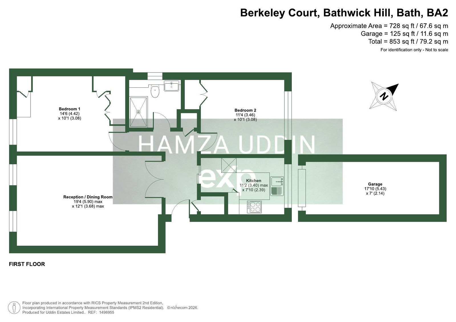 Berkeley Court,Flat 4, Bathwick Hill, Bath floorplan