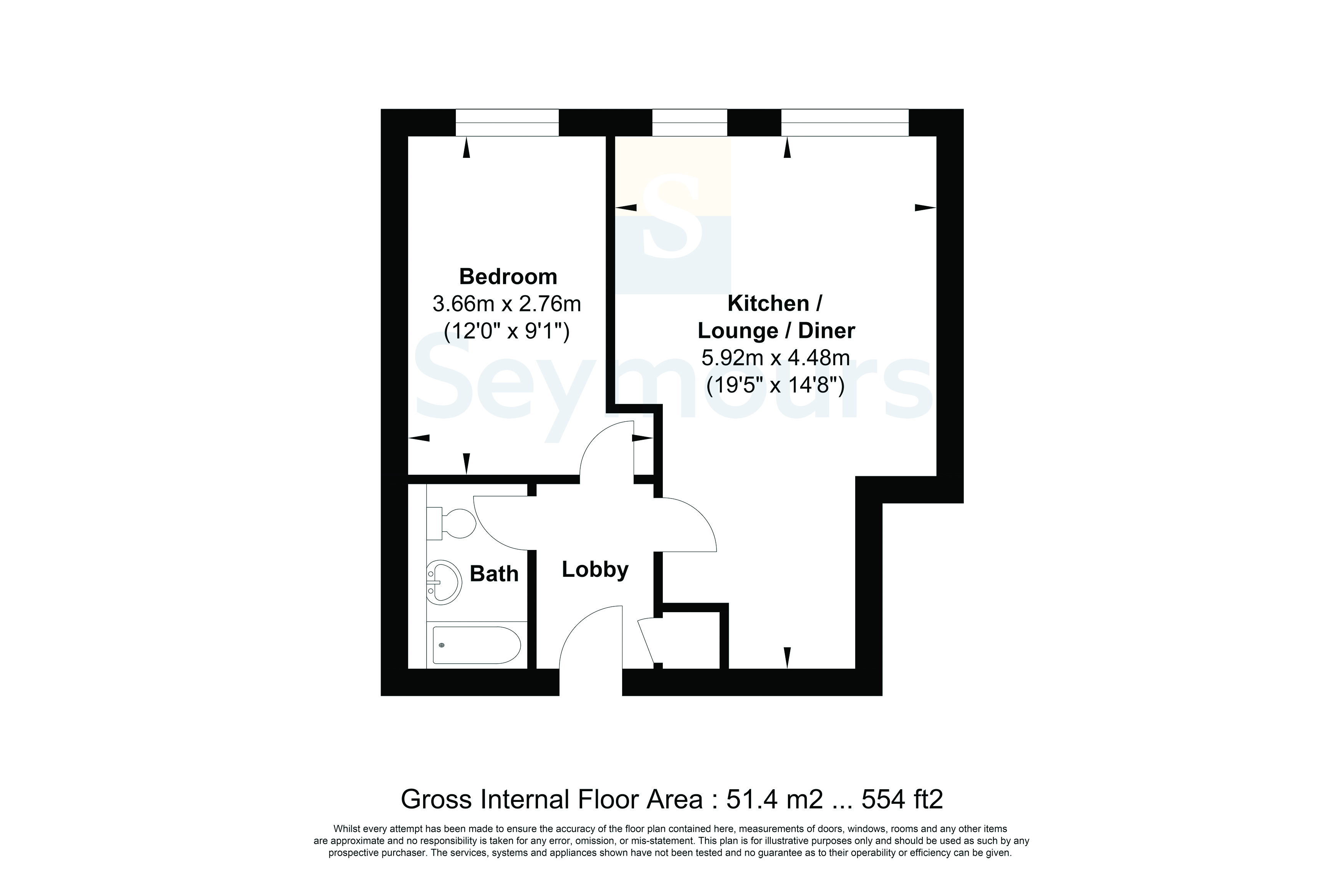 Flat 52, Wells Court,, Albert Drive, Surrey floorplan