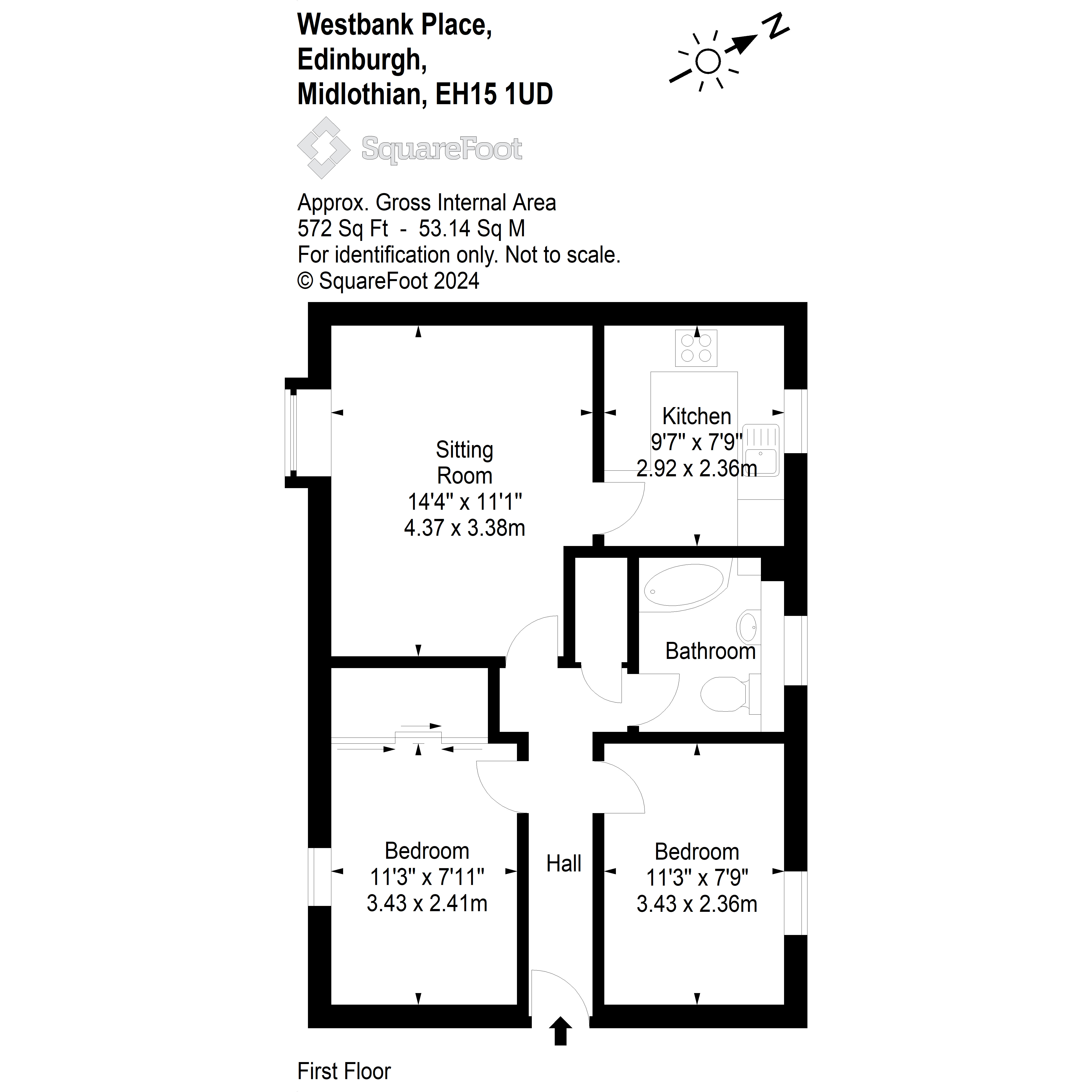 15/3 Westbank Place, Portobello, Edinburgh EH15, 2 bedroom flat for