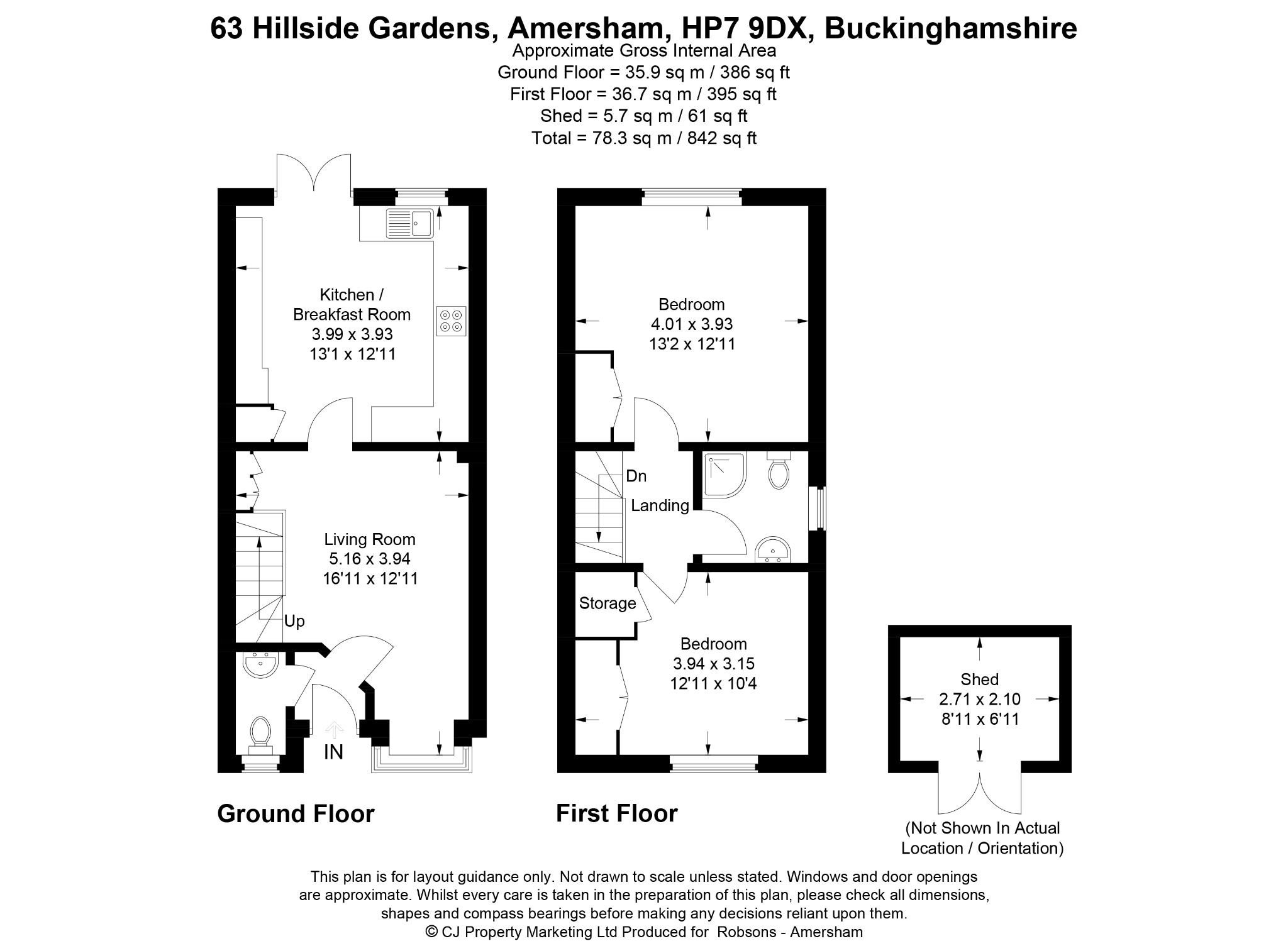 63 Hillside Gardens, Amersham floorplan