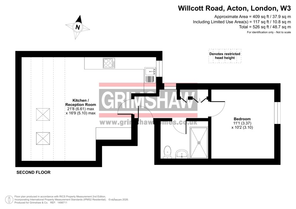 Second Floor Flat, 17, Willcott Road, Acton floorplan