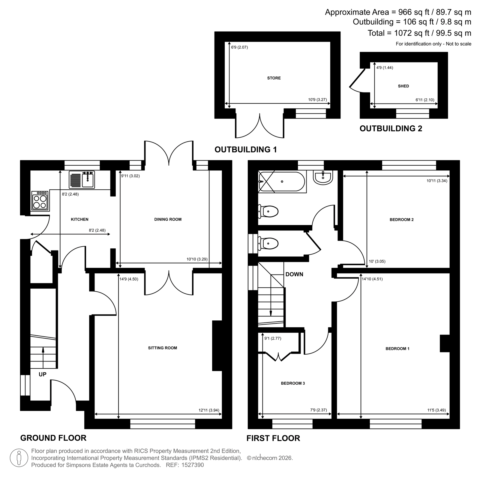 13, Burpham Lane, Guildford floorplan