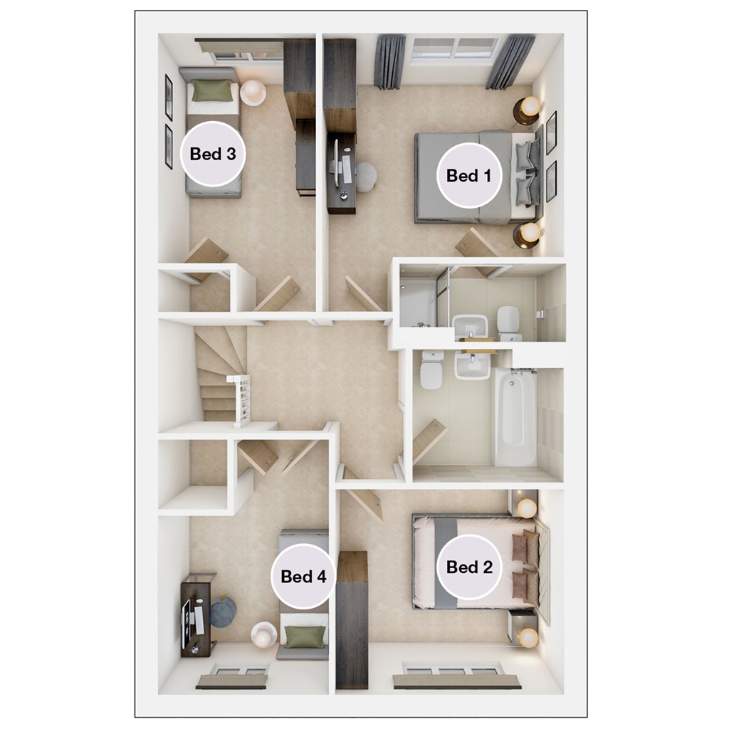 The Huxford - Plot 382, Knights Reach, Watling Street, Stone, Dartford floorplan