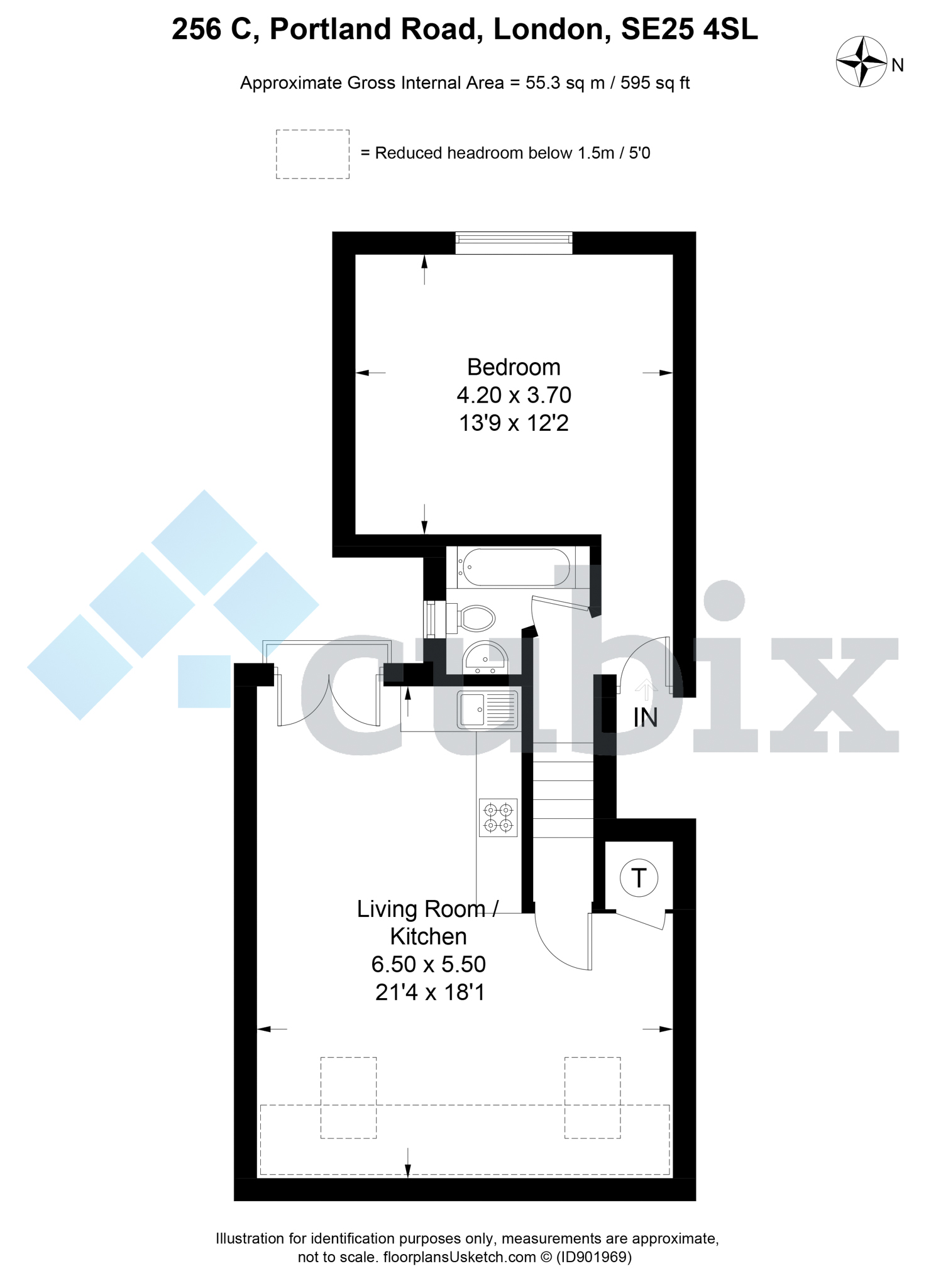256C, Portland Road, London floorplan