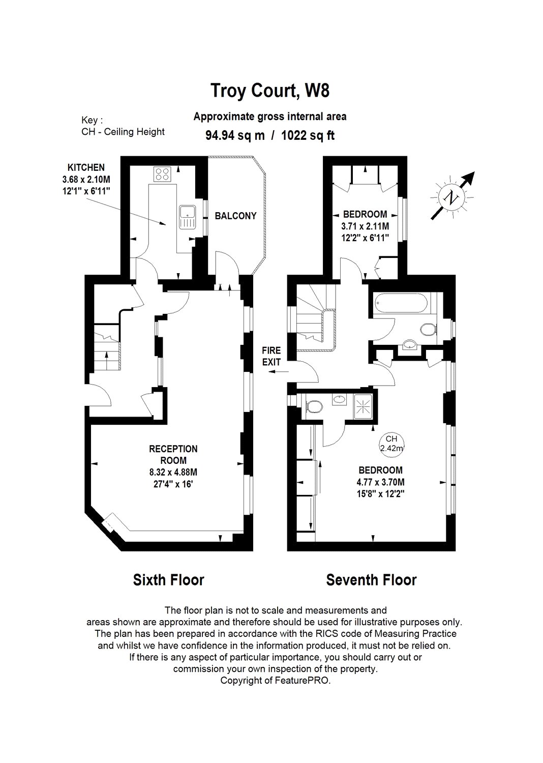 2 Bedrooms Flat to rent in Troy Court, Kensington High Street, London W8