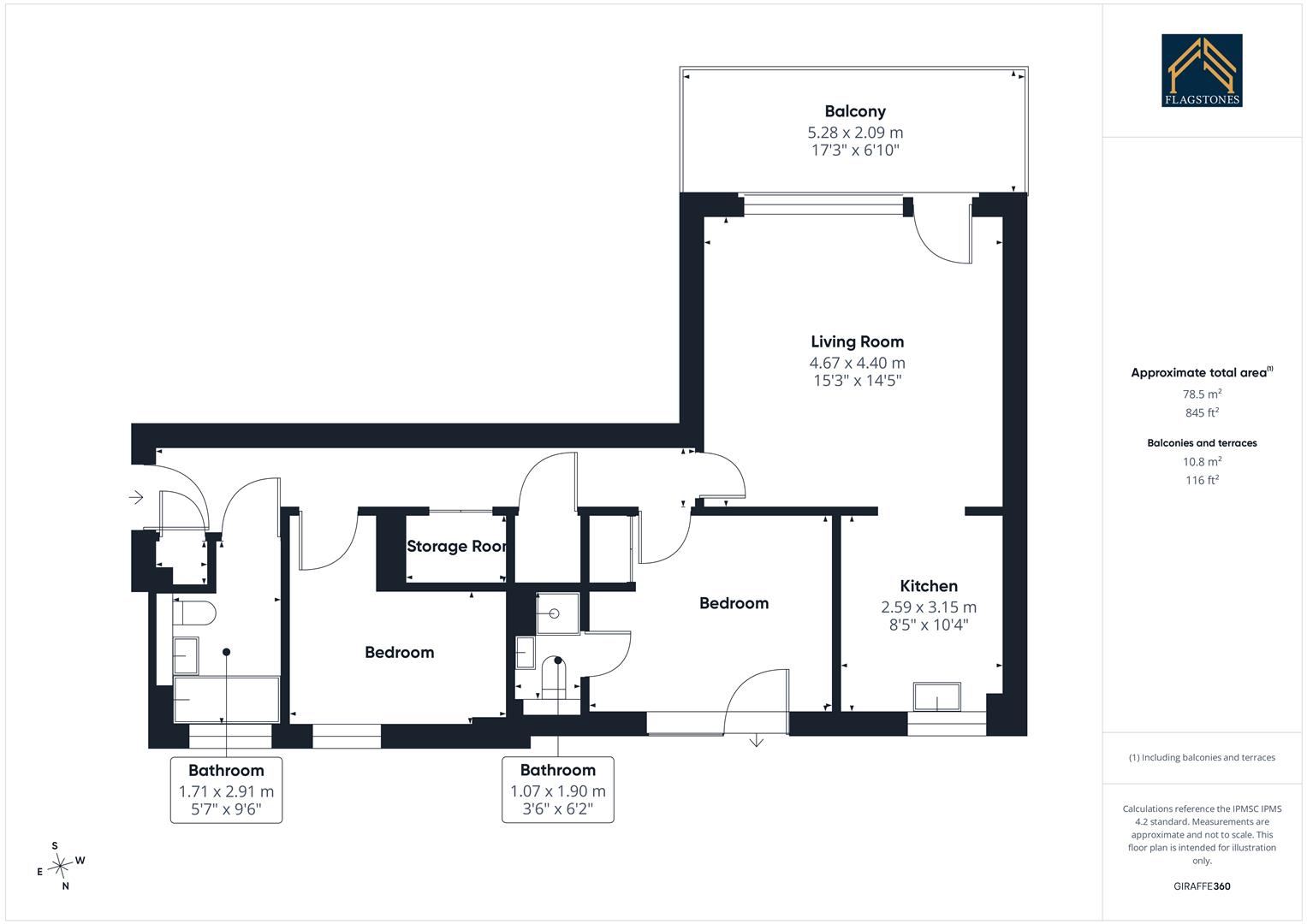 Lingfield Apartments, 94 Parade Gardens, London floorplan