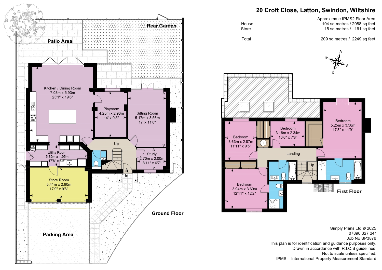 20, CROFT CLOSE, SWINDON floorplan