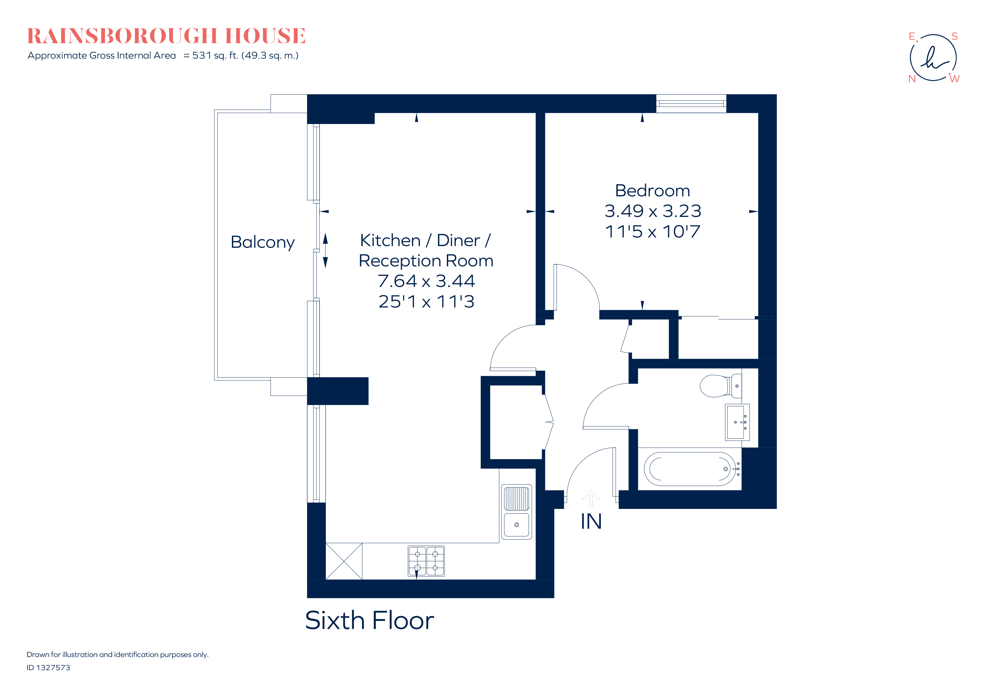 Flat 41, Rainsborough House, 5, Stamford Square, London floorplan
