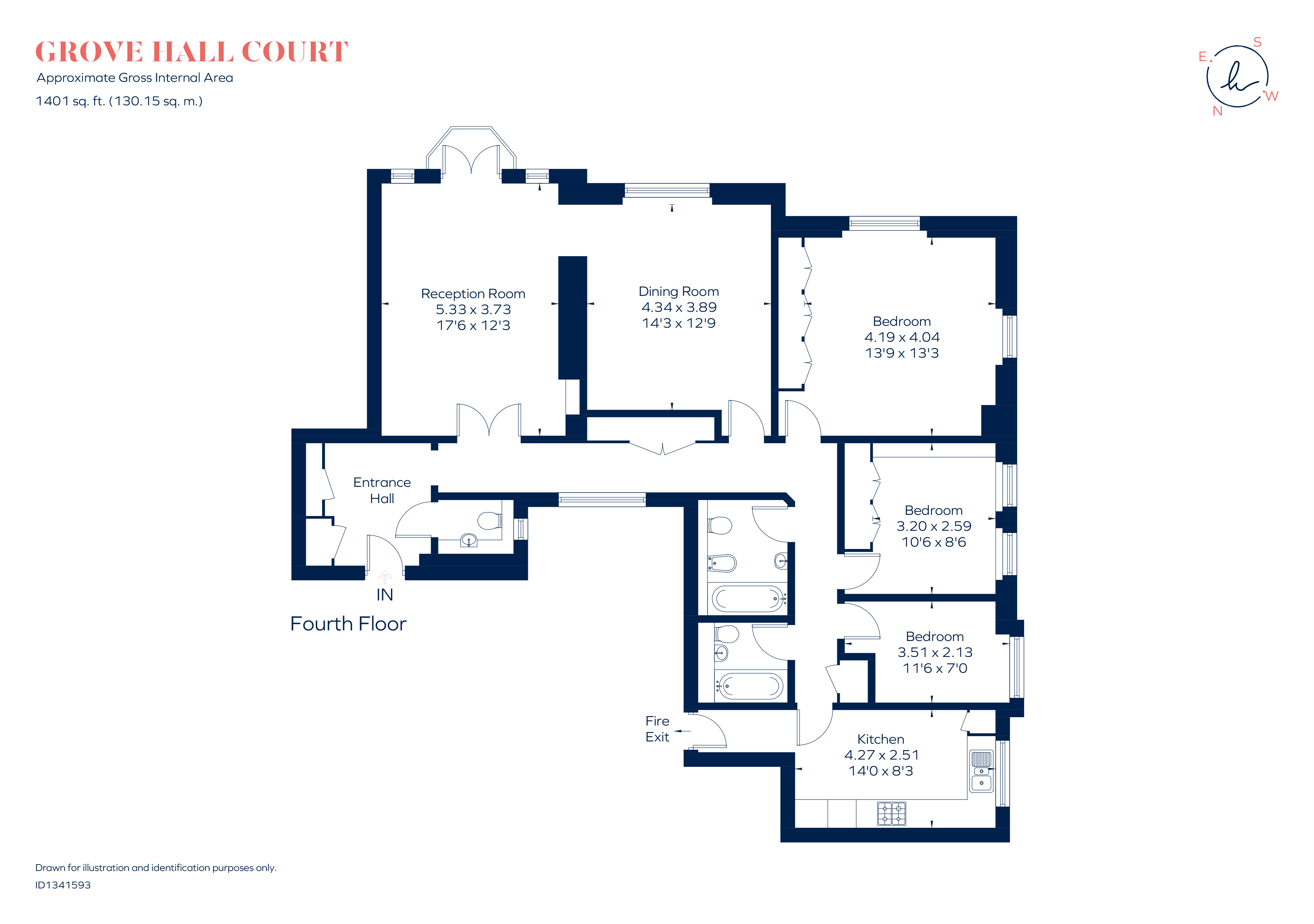17, Grove Hall Court, Hall Road, London floorplan