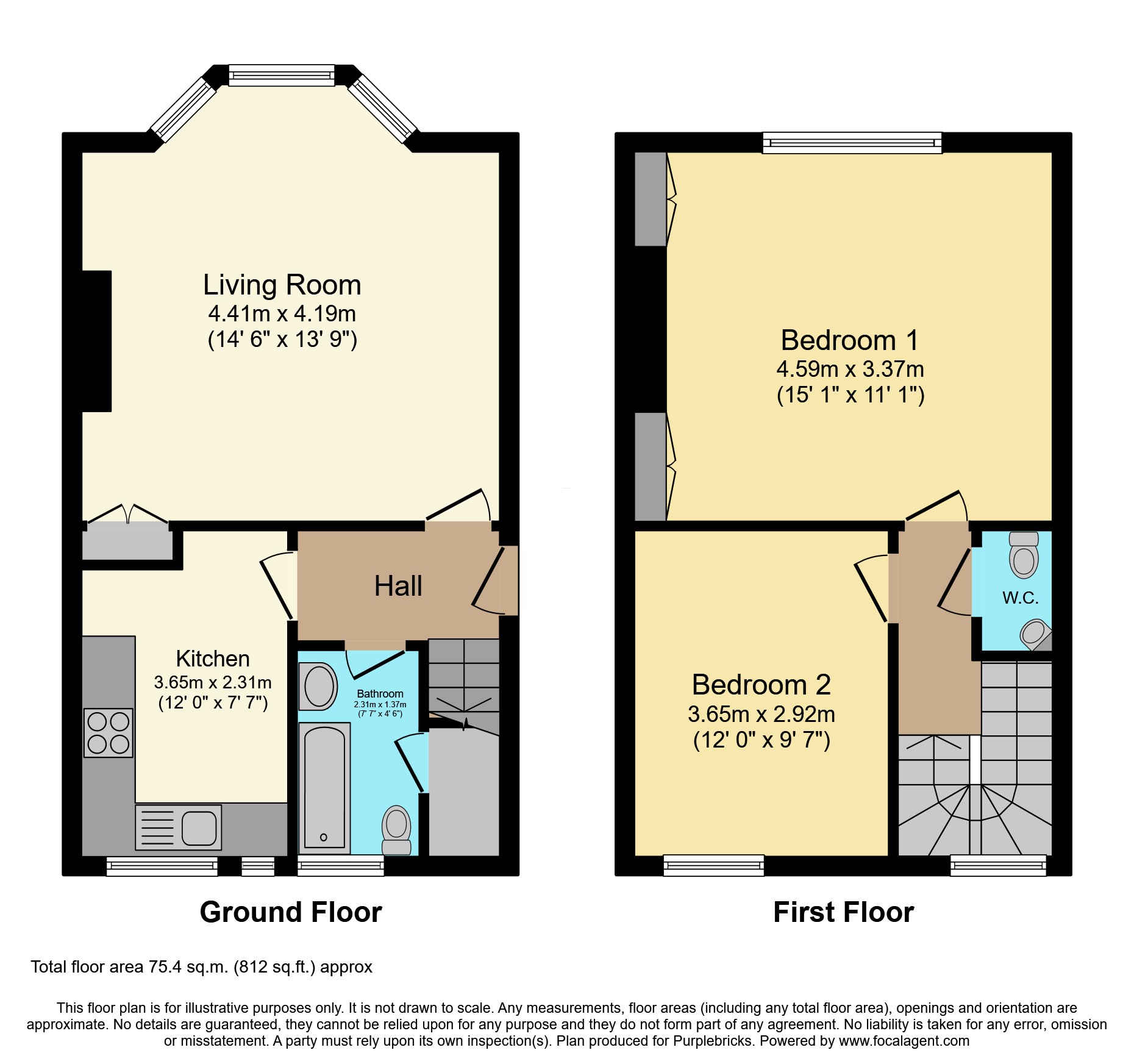 98, Esslemont Avenue, Glasgow floorplan