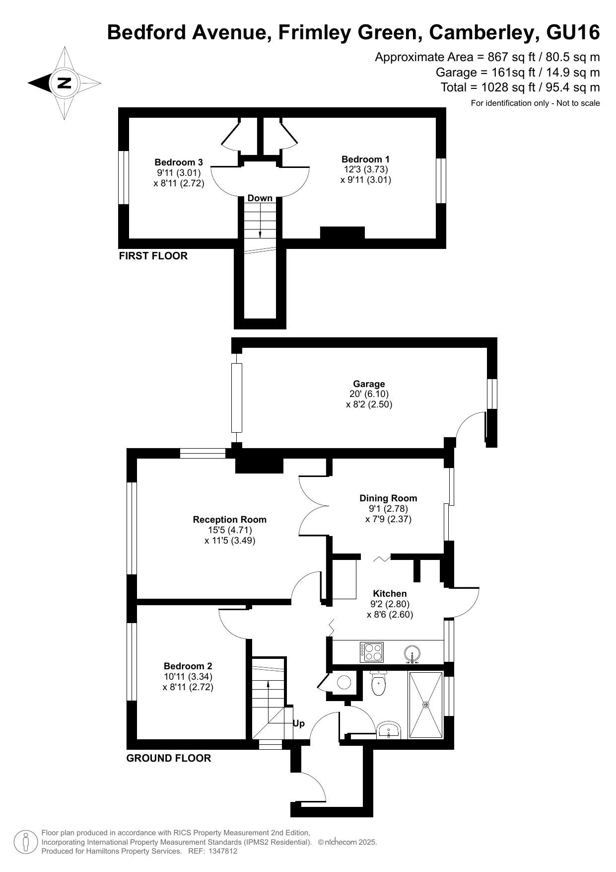 23, Bedford Avenue, Camberley floorplan